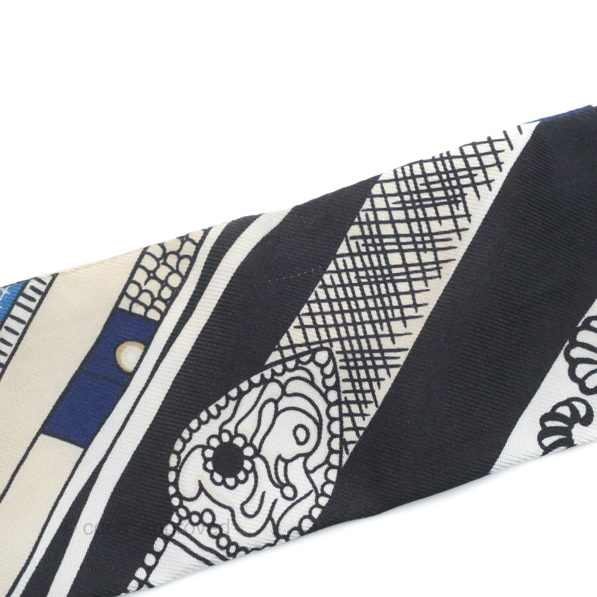 Hermes Selle De Dignitaire Silk Twilly