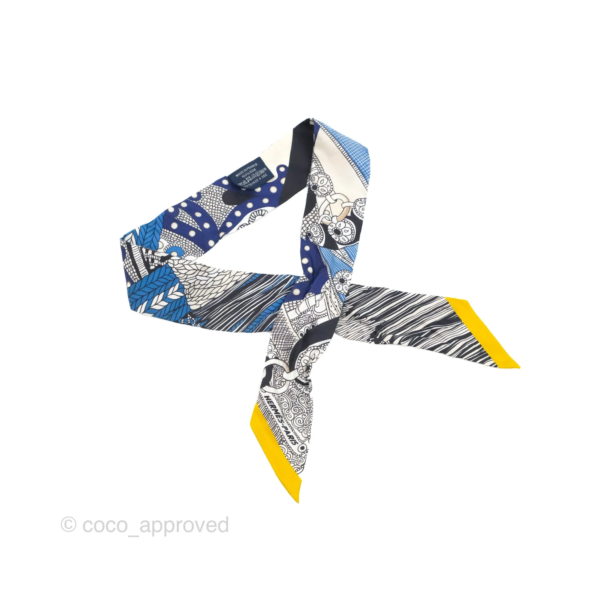 Hermes Selle De Dignitaire Silk Twilly