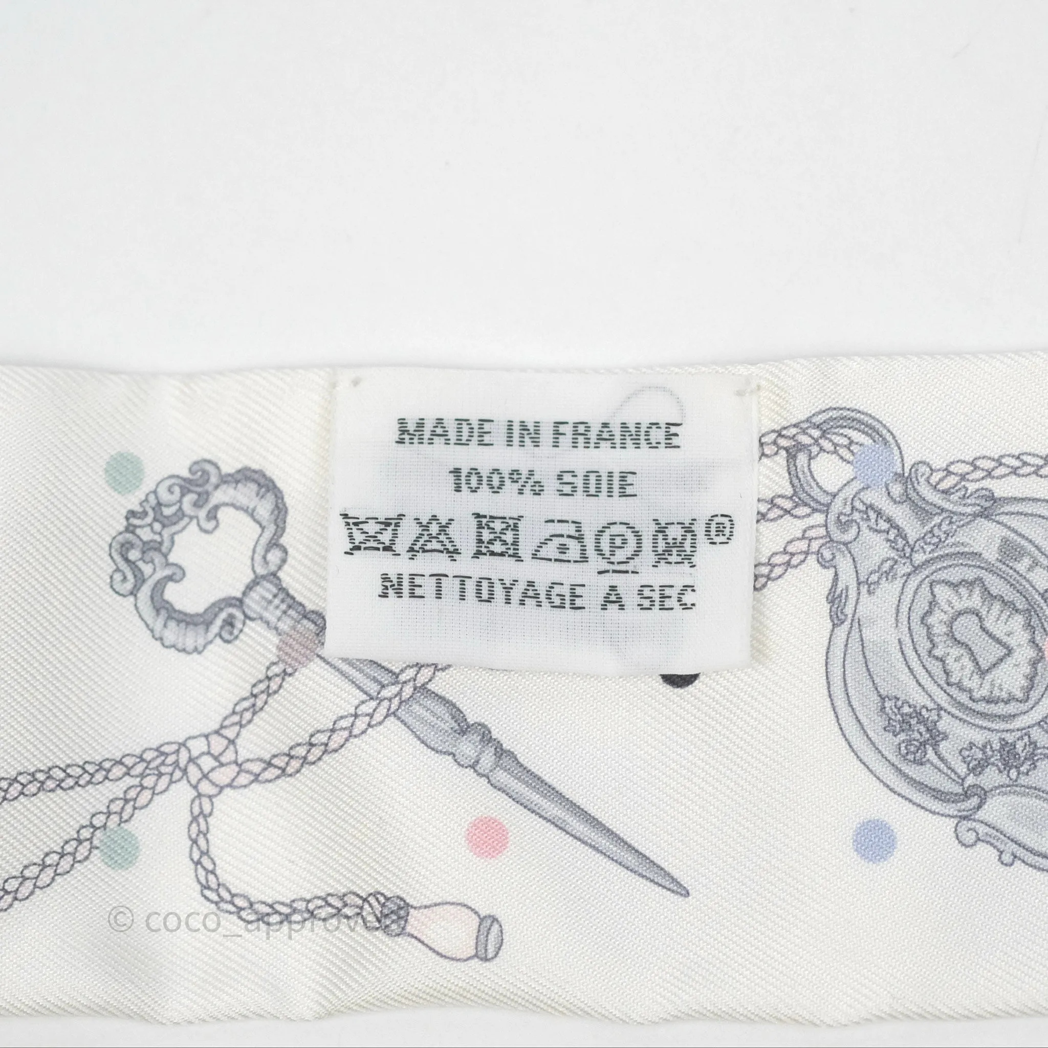 Hermes Silk Les Cles A Pois Twilly