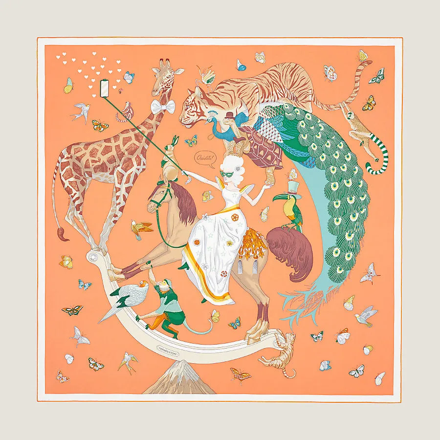 Hermes Story Silk Scarf 90