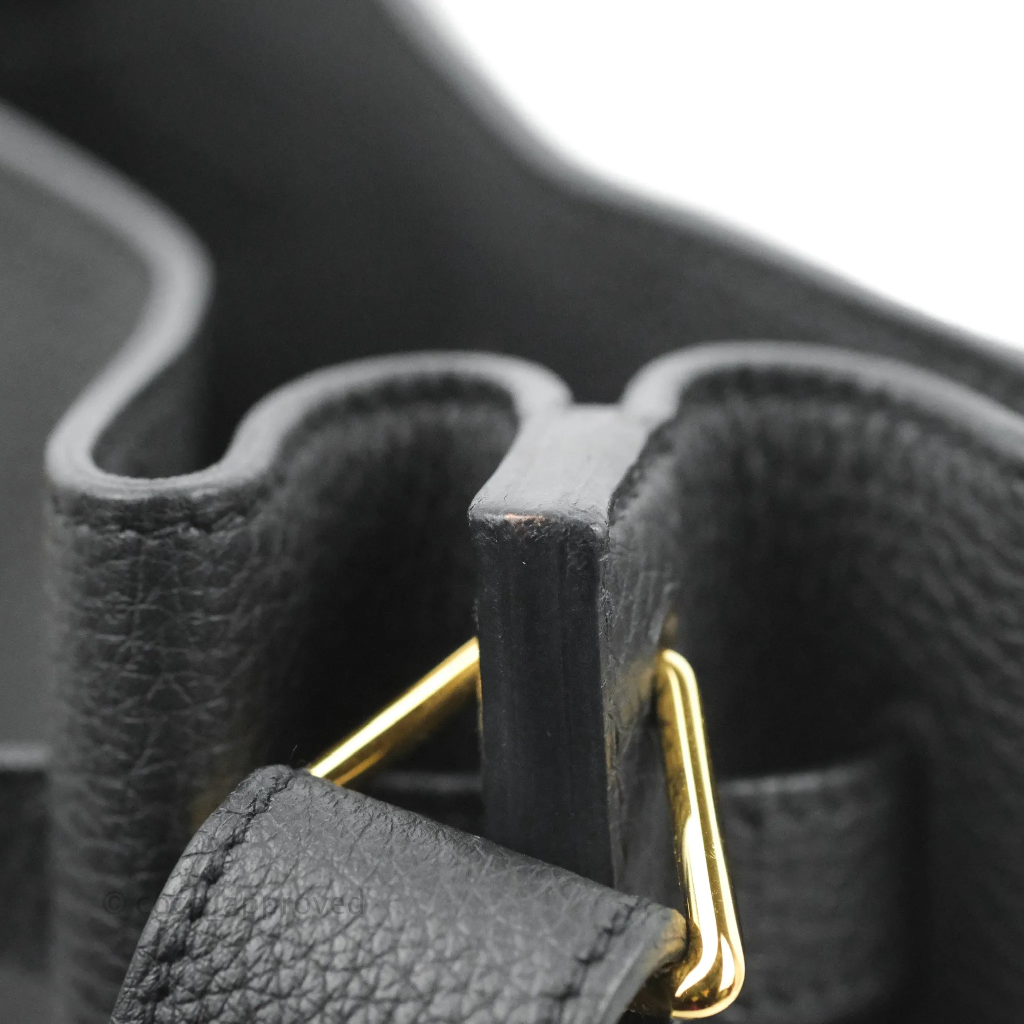 Hermes Togo So Kelly 22 Black Gold Hardware