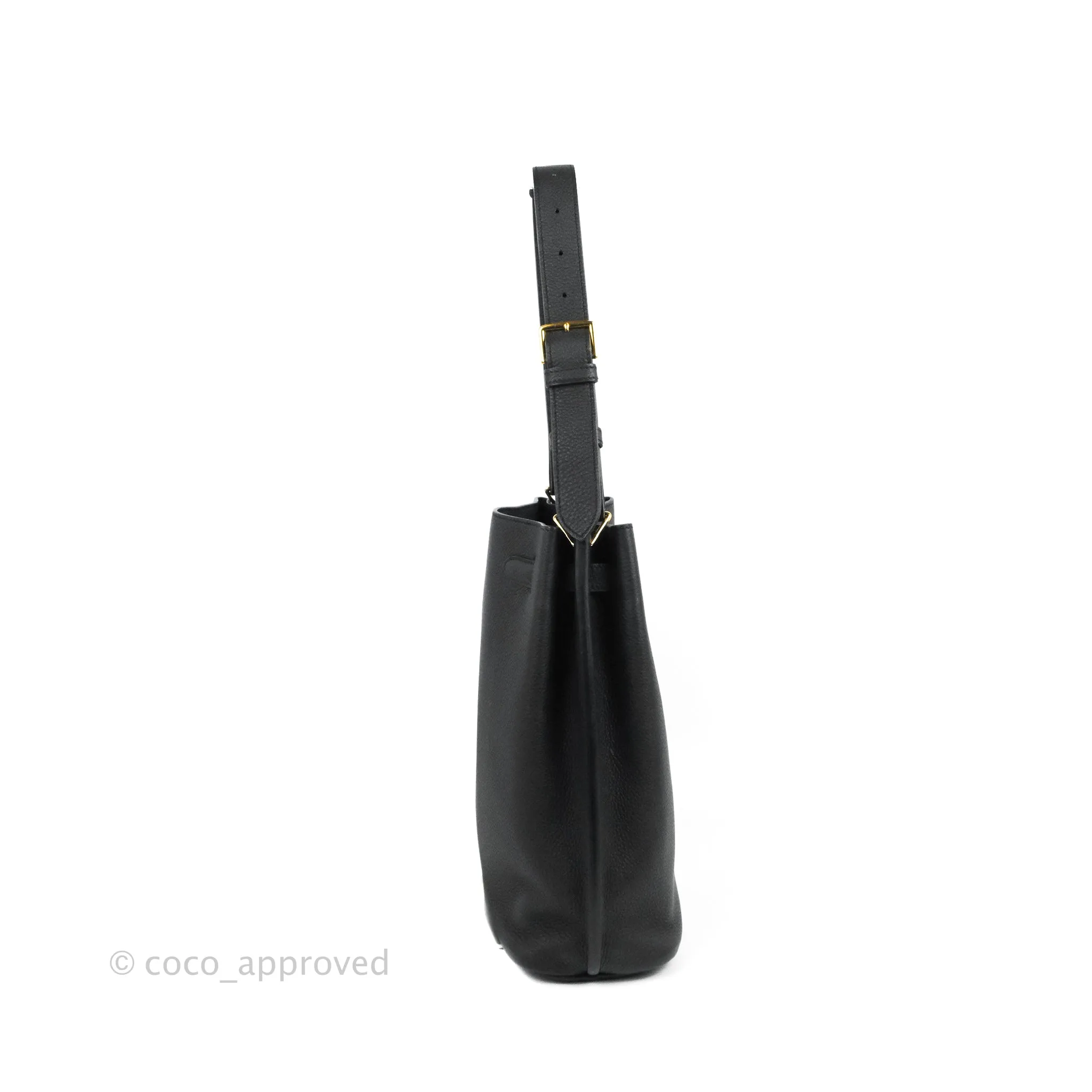 Hermes Togo So Kelly 22 Black Gold Hardware