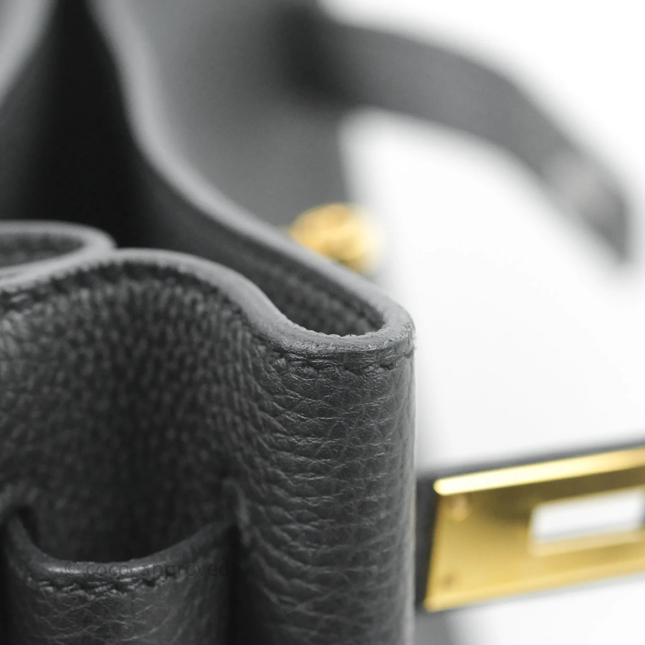 Hermes Togo So Kelly 22 Black Gold Hardware