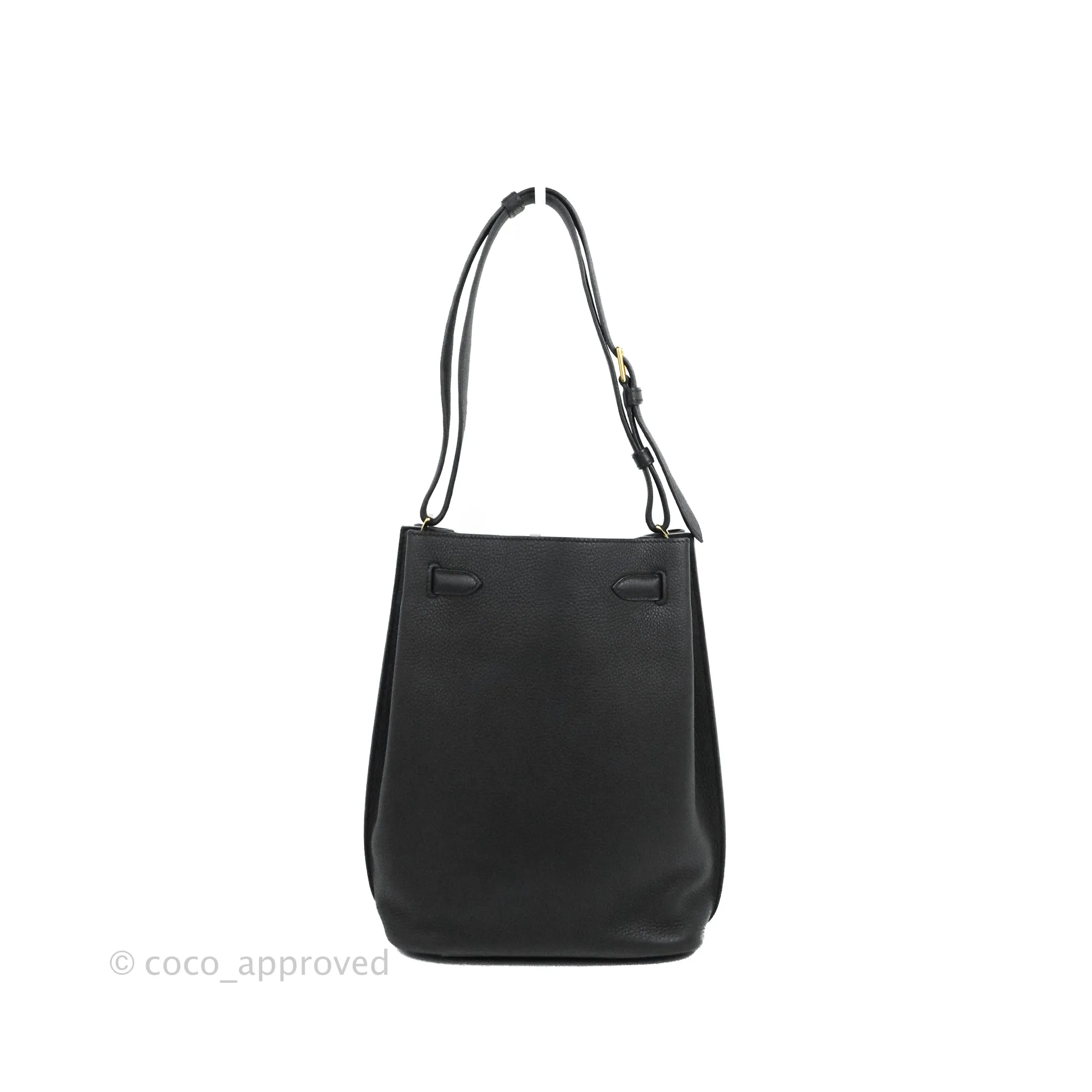 Hermes Togo So Kelly 22 Black Gold Hardware