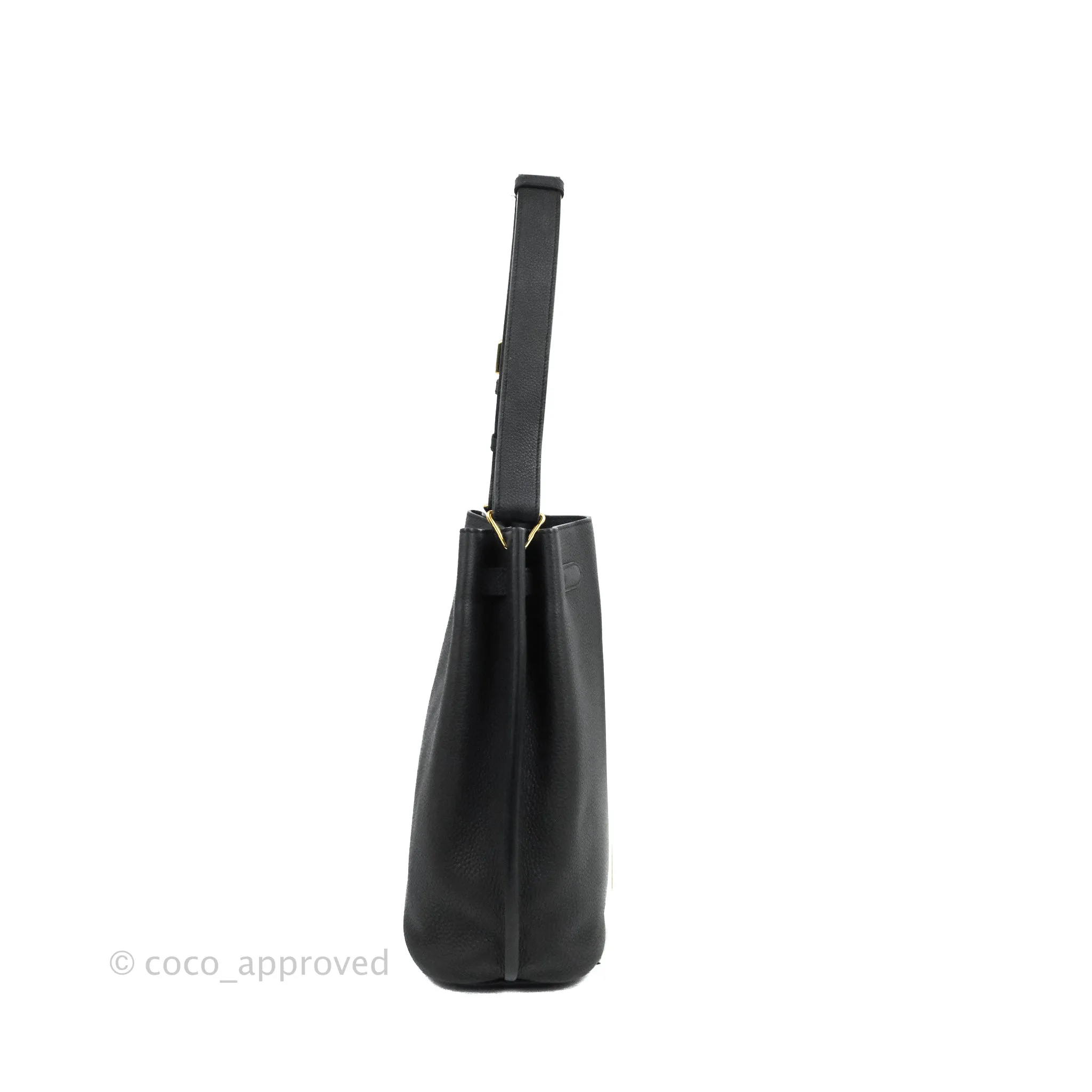 Hermes Togo So Kelly 22 Black Gold Hardware
