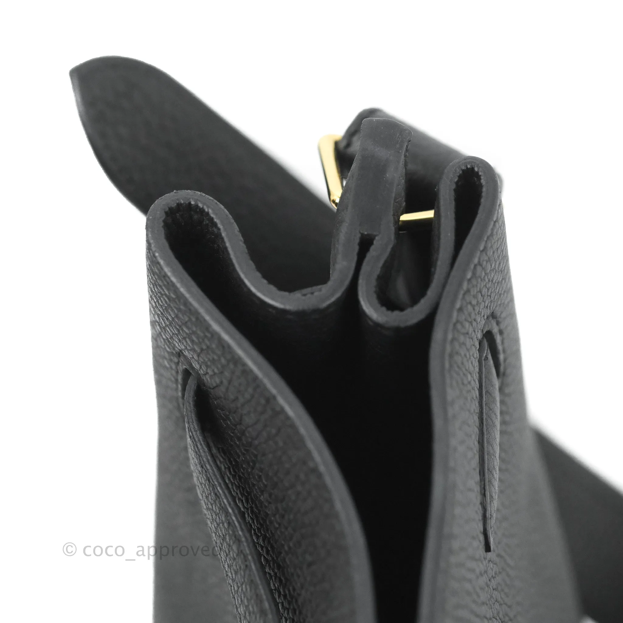 Hermes Togo So Kelly 22 Black Gold Hardware