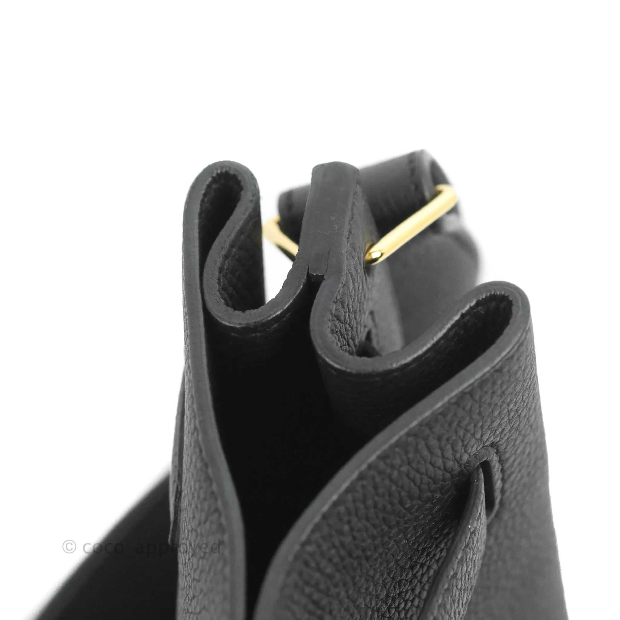 Hermes Togo So Kelly 22 Black Gold Hardware