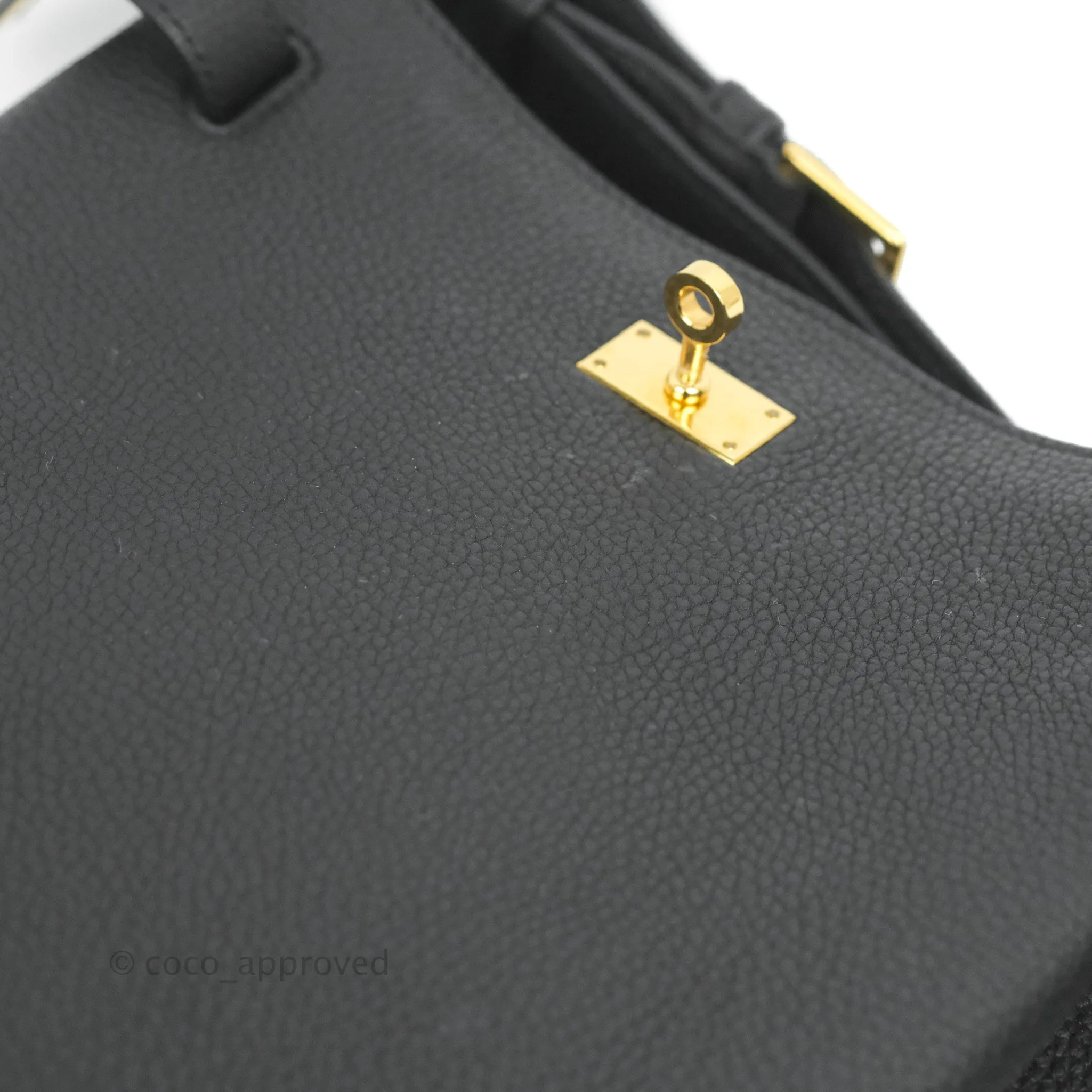 Hermes Togo So Kelly 22 Black Gold Hardware