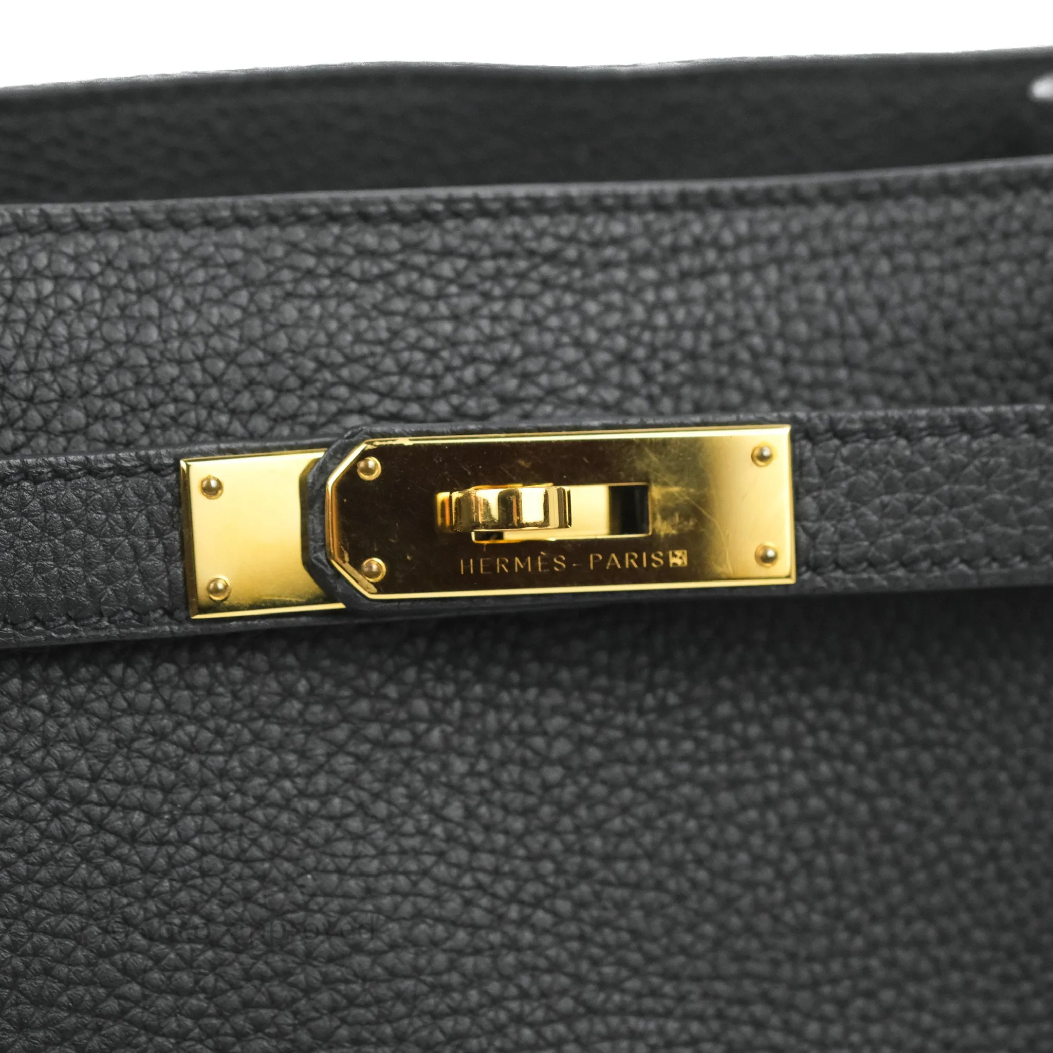 Hermes Togo So Kelly 22 Black Gold Hardware