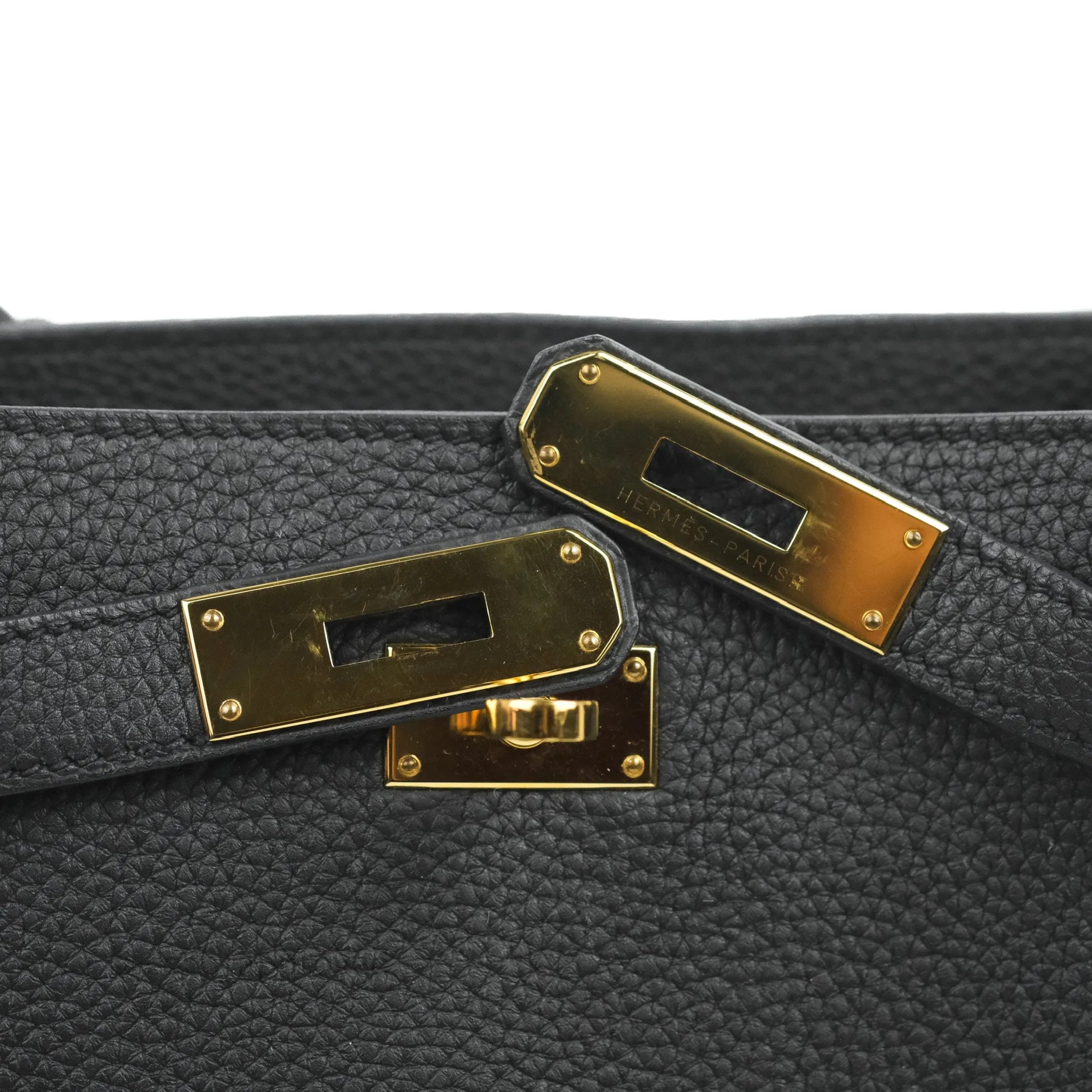 Hermes Togo So Kelly 22 Black Gold Hardware