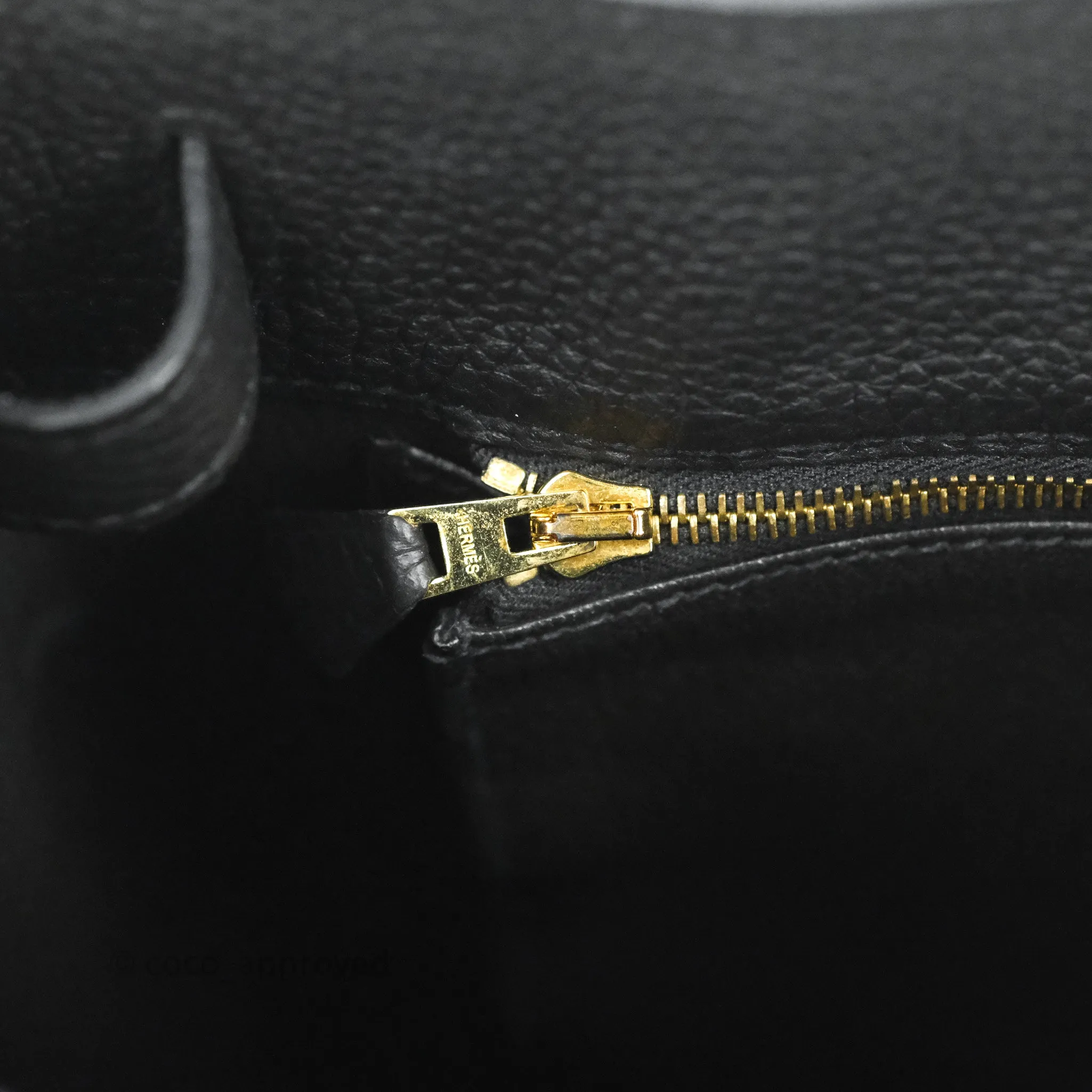 Hermes Togo So Kelly 22 Black Gold Hardware
