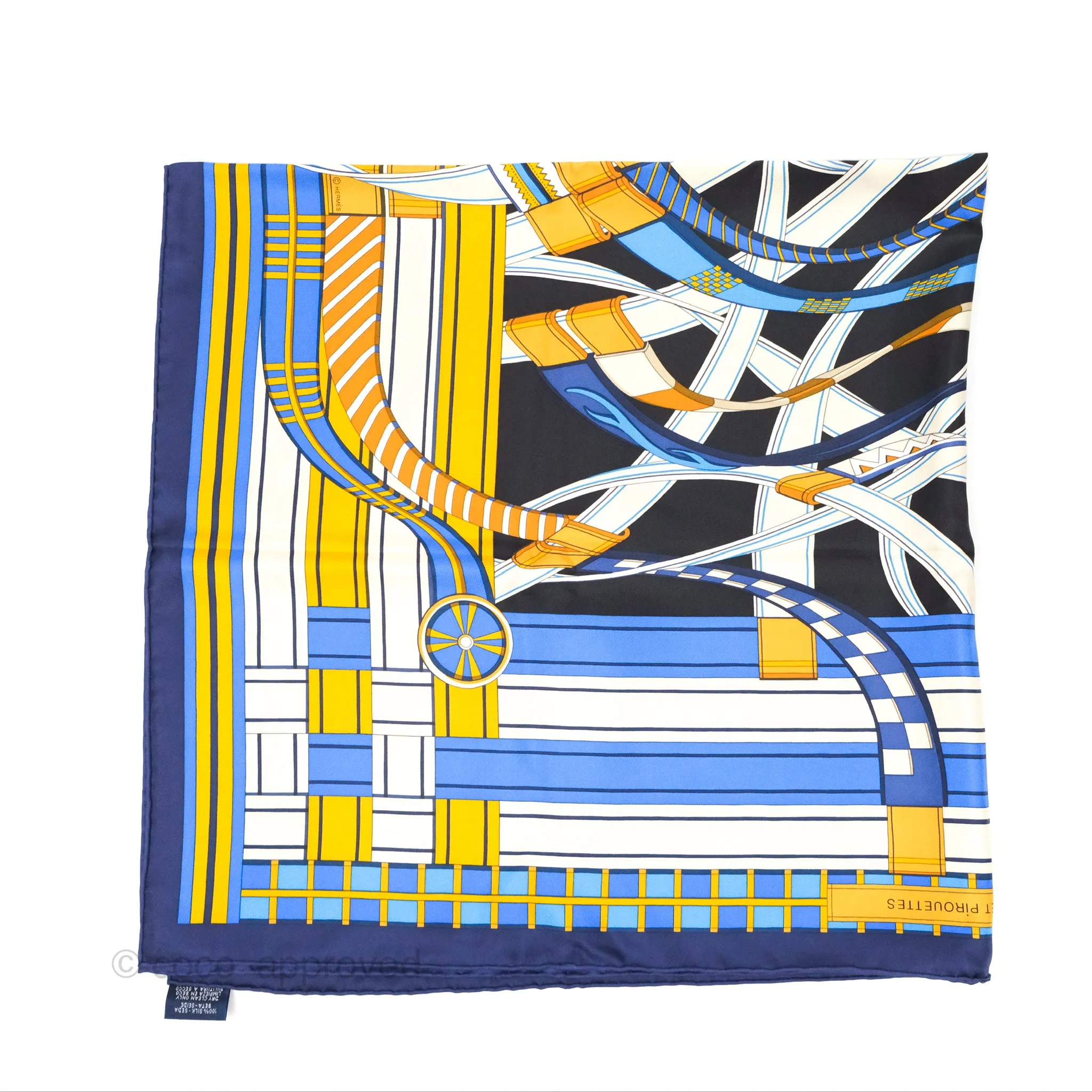 Hermes Voltes et Pirouettes Scarf 90