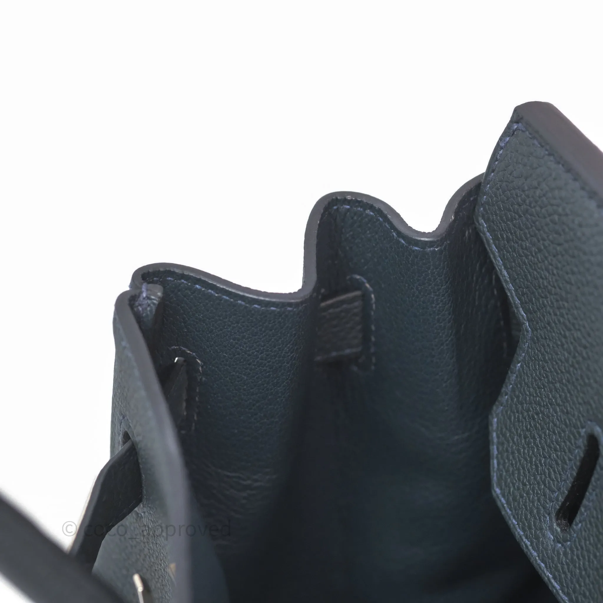 Herms Birkin 30 Vert Rousseau V0 Togo Palladium Hardware