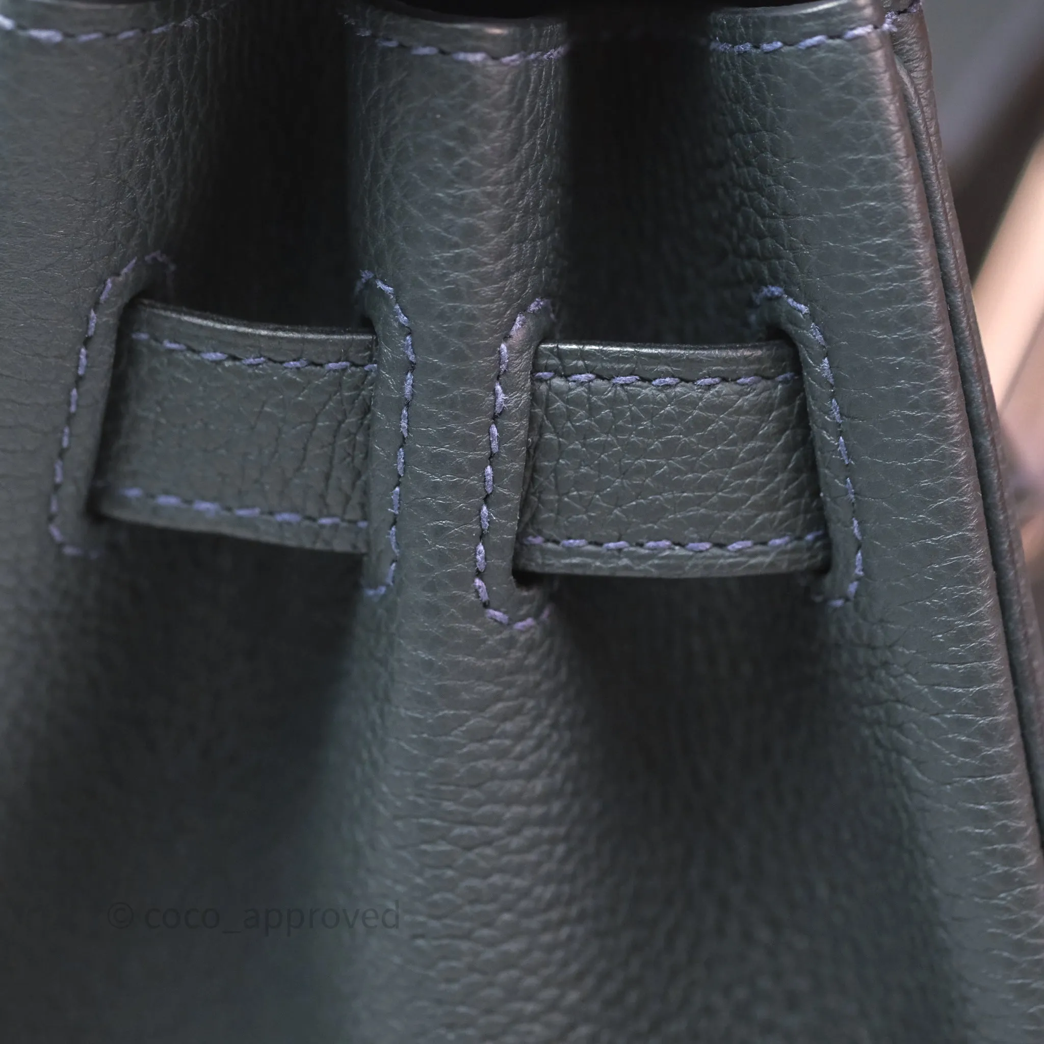 Herms Birkin 30 Vert Rousseau V0 Togo Palladium Hardware
