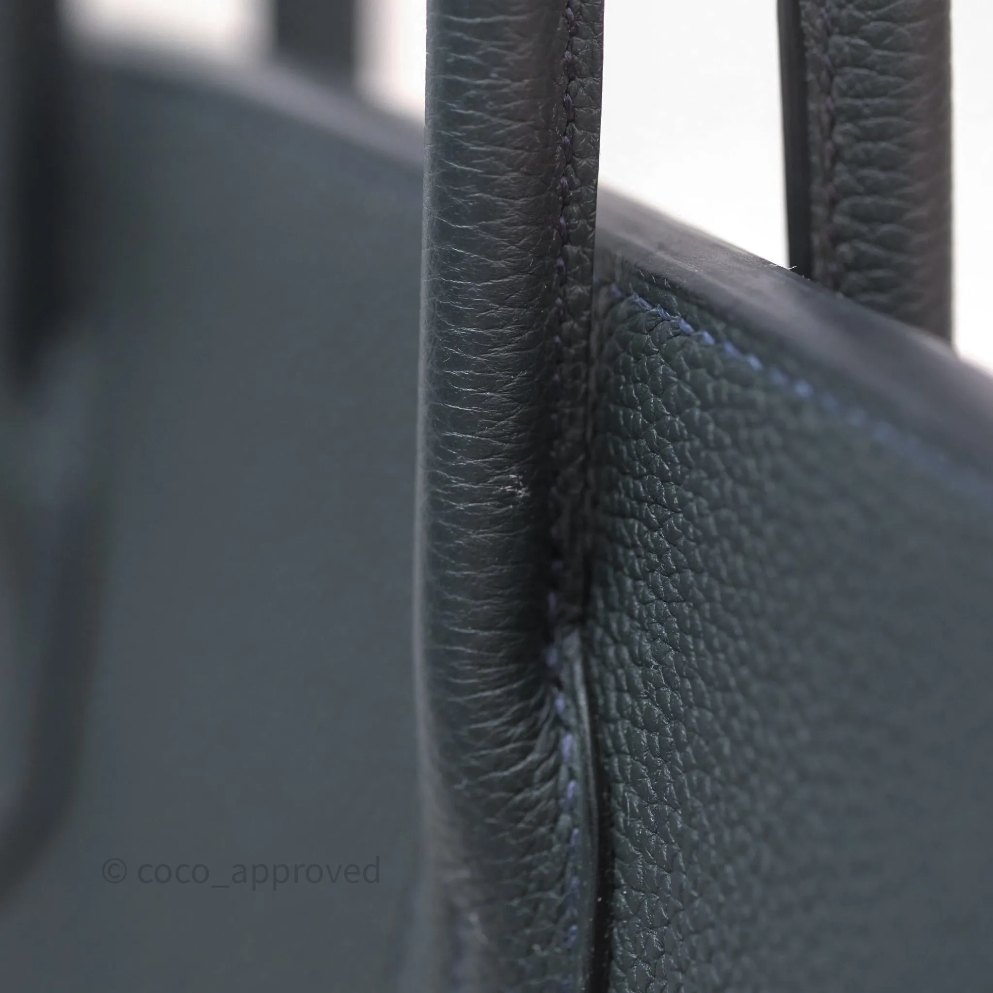 Herms Birkin 30 Vert Rousseau V0 Togo Palladium Hardware
