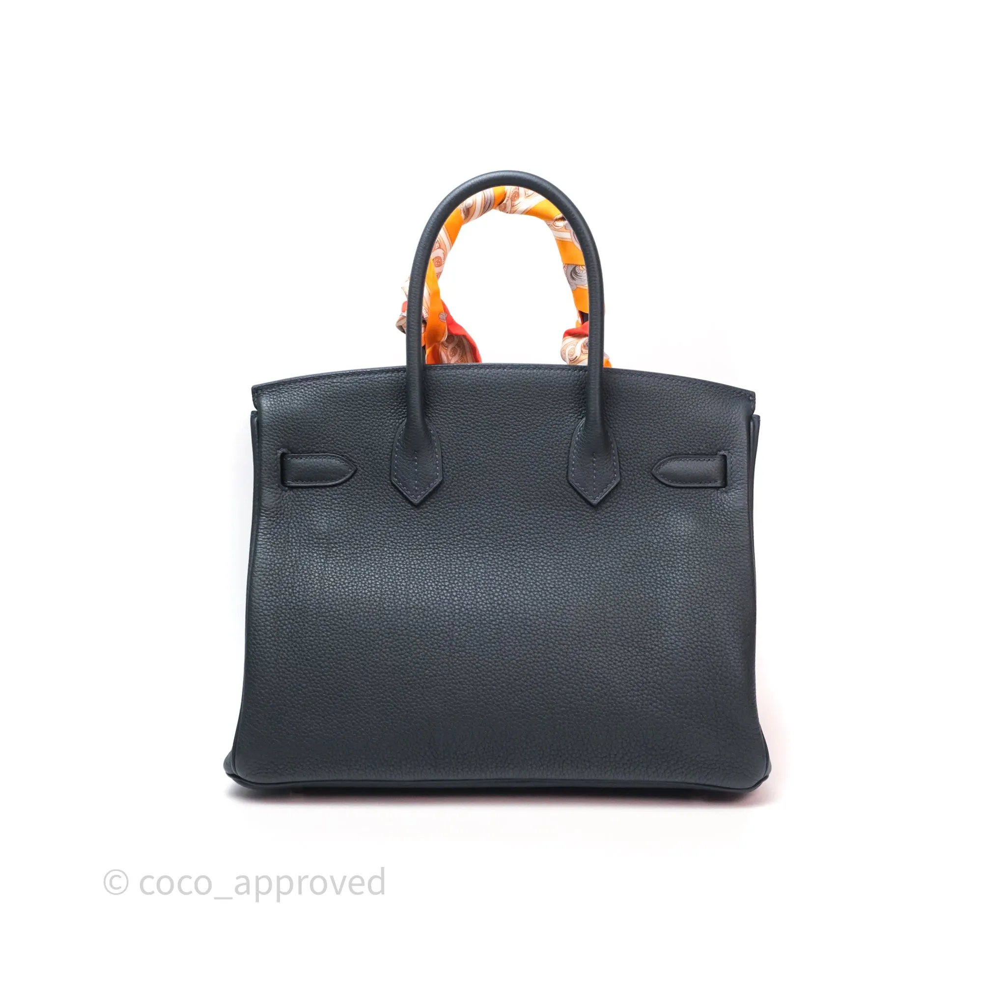 Herms Birkin 30 Vert Rousseau V0 Togo Palladium Hardware
