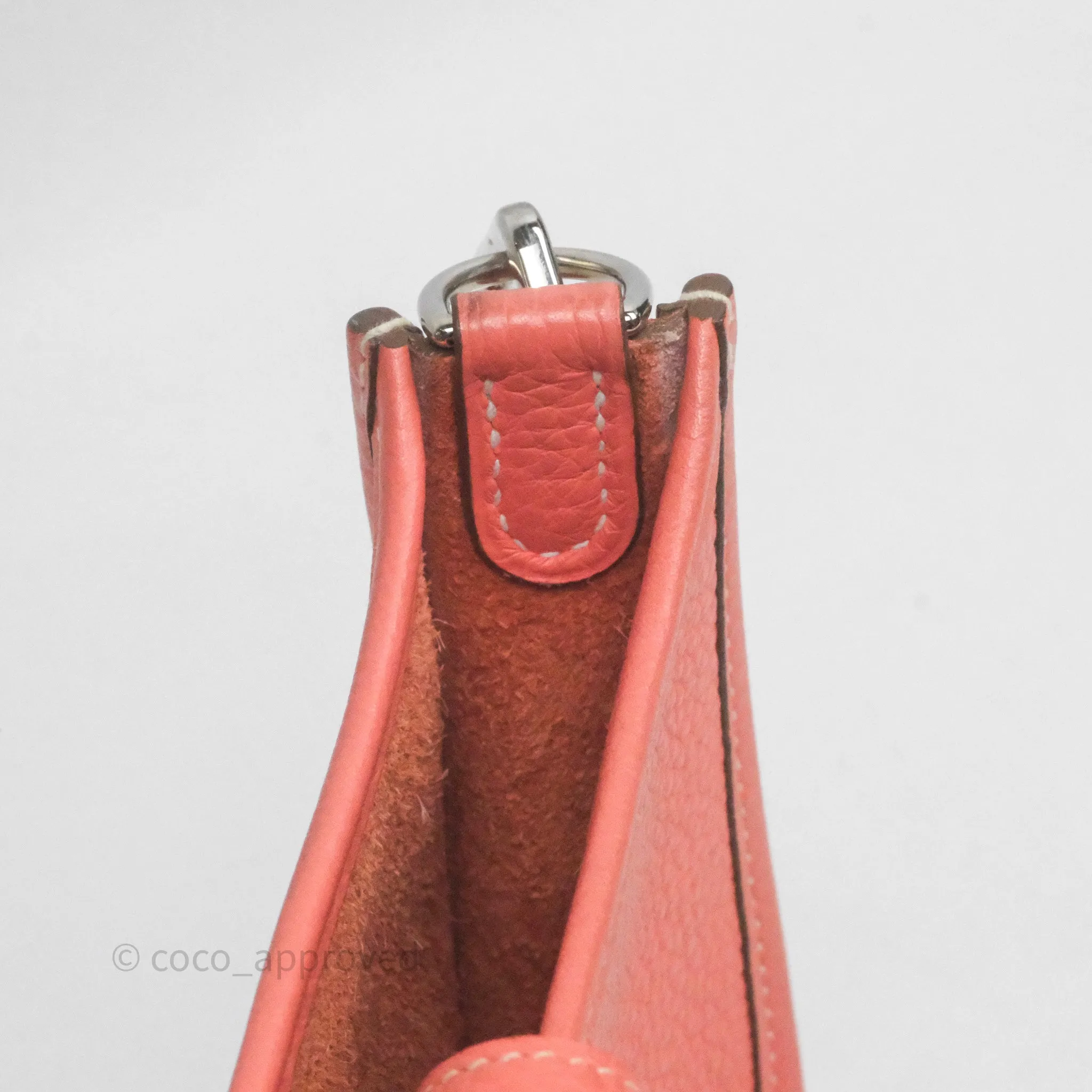 Herms Mini Evelyne 16 Crevette L5 Clemence Palladium Hardware
