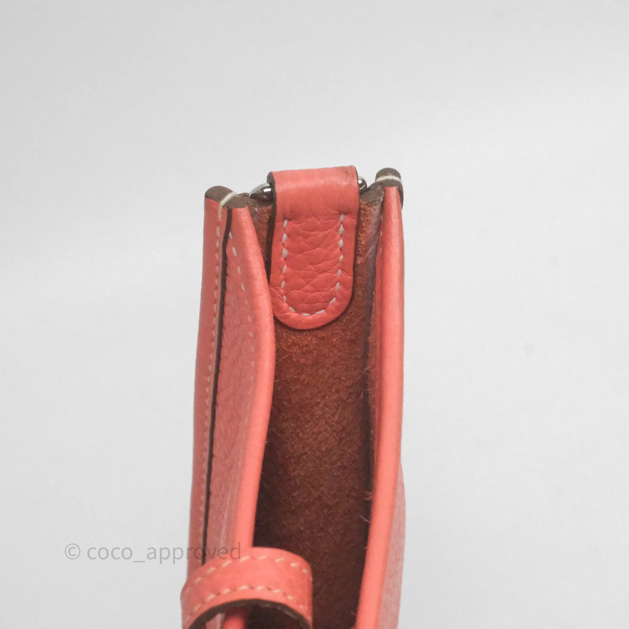Herms Mini Evelyne 16 Crevette L5 Clemence Palladium Hardware
