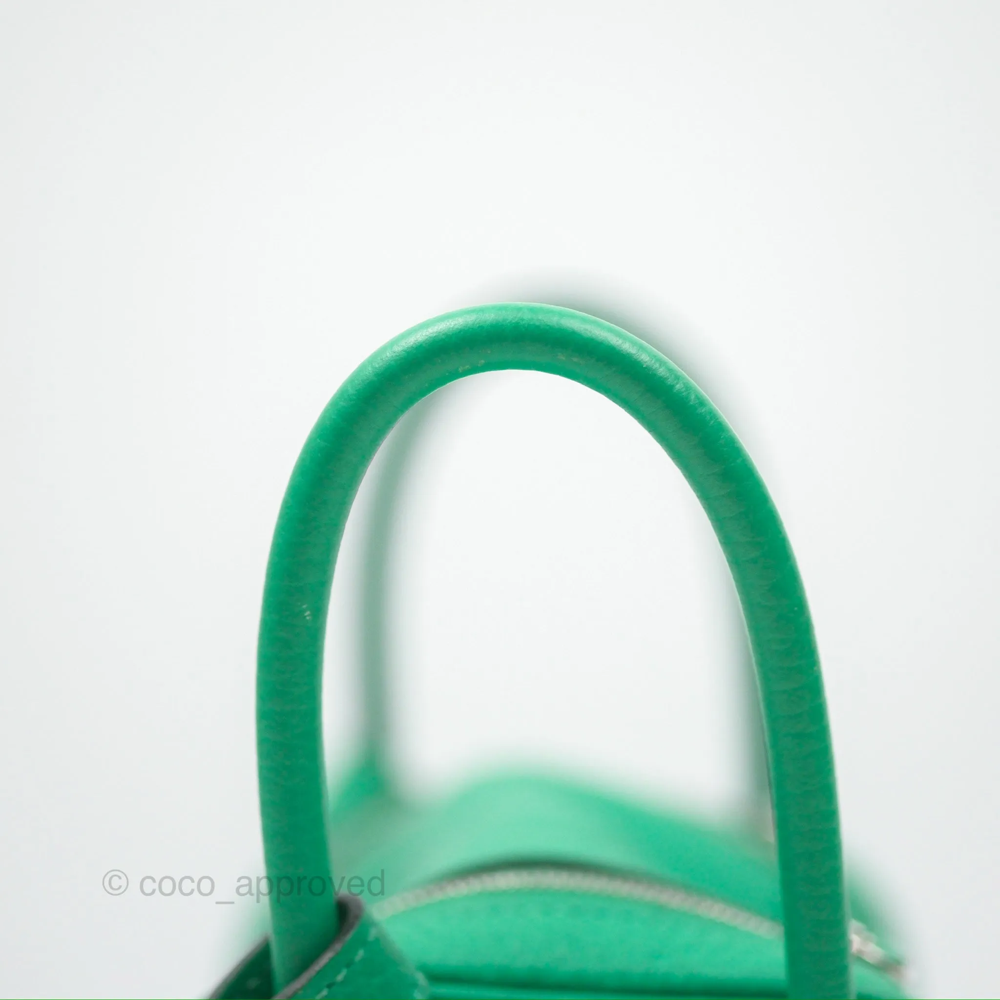 Herms Mini Lindy 20 Menthe 6W Clemence Palladium Hardware