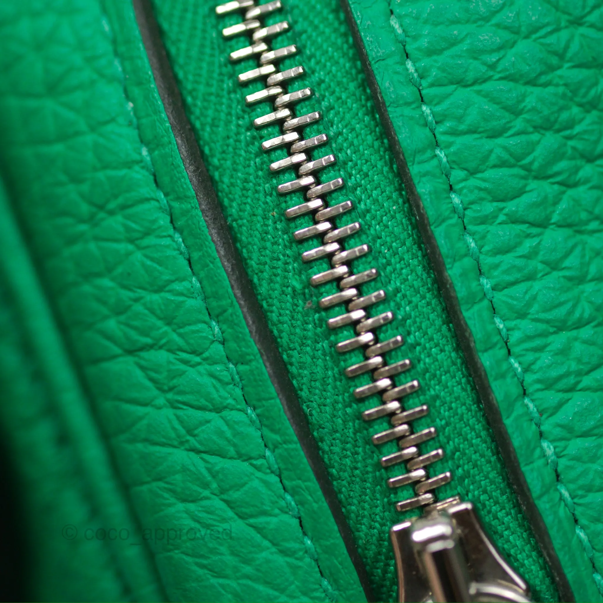 Herms Mini Lindy 20 Menthe 6W Clemence Palladium Hardware