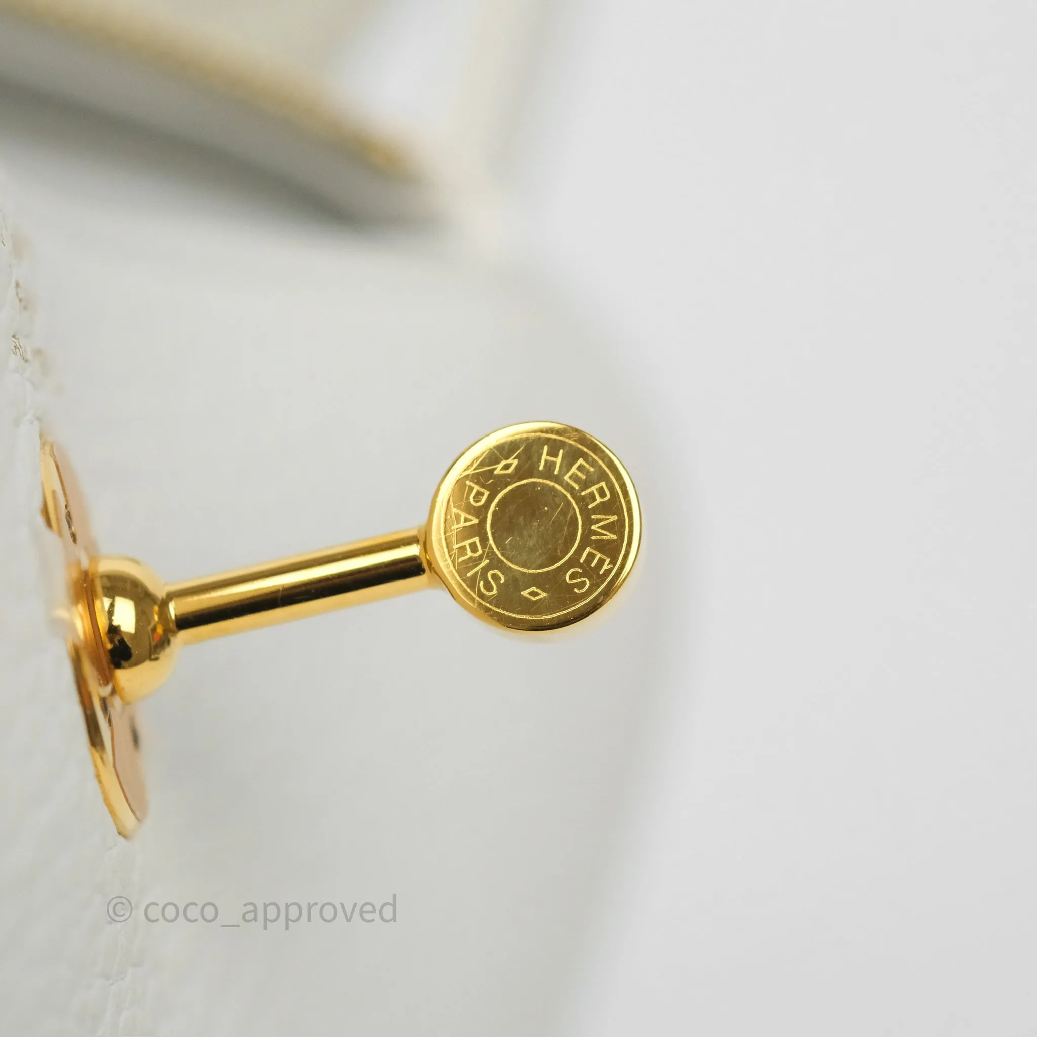 Herms Mini Lindy 20 New White 0U Clemence Gold Hardware