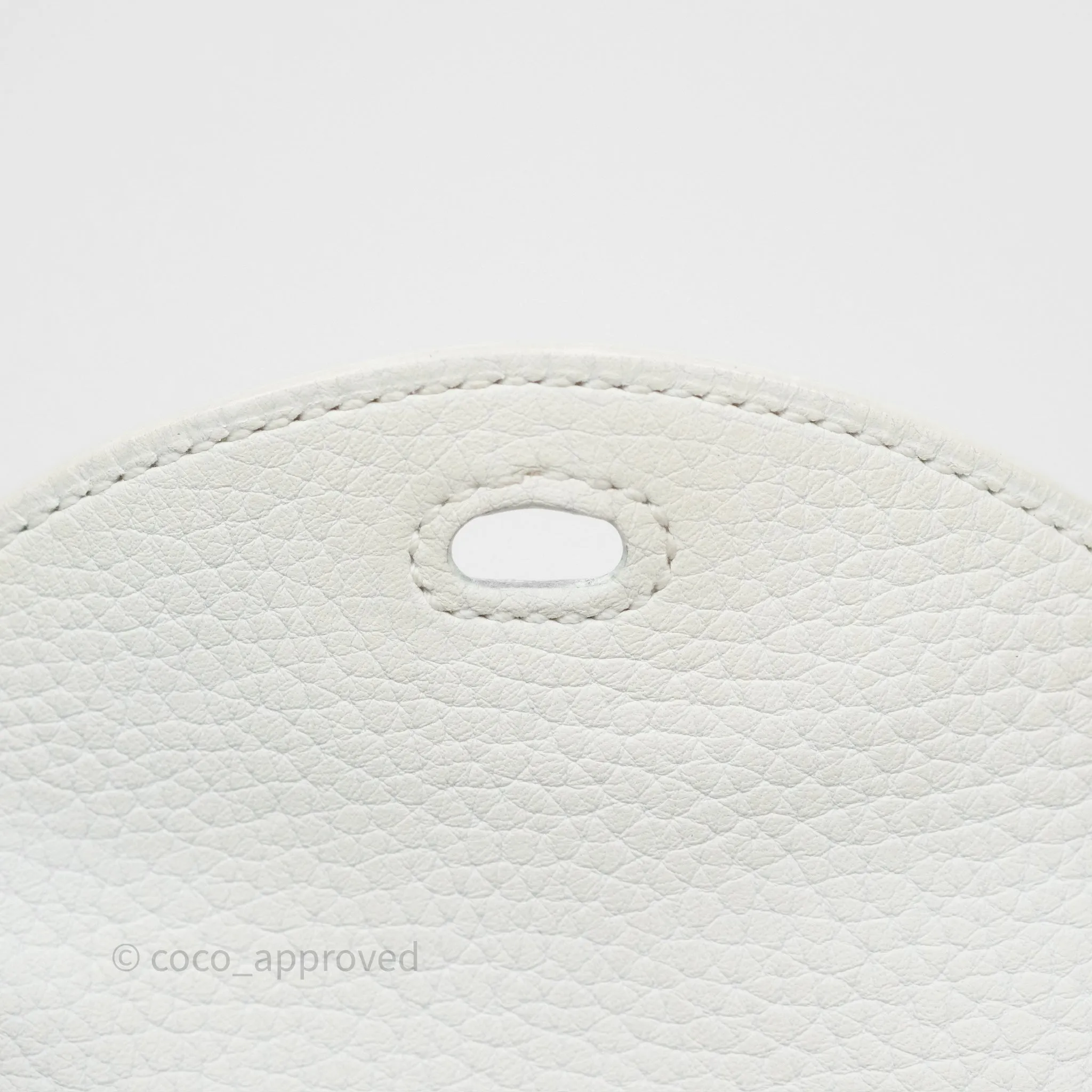 Herms Mini Lindy 20 New White 0U Clemence Gold Hardware