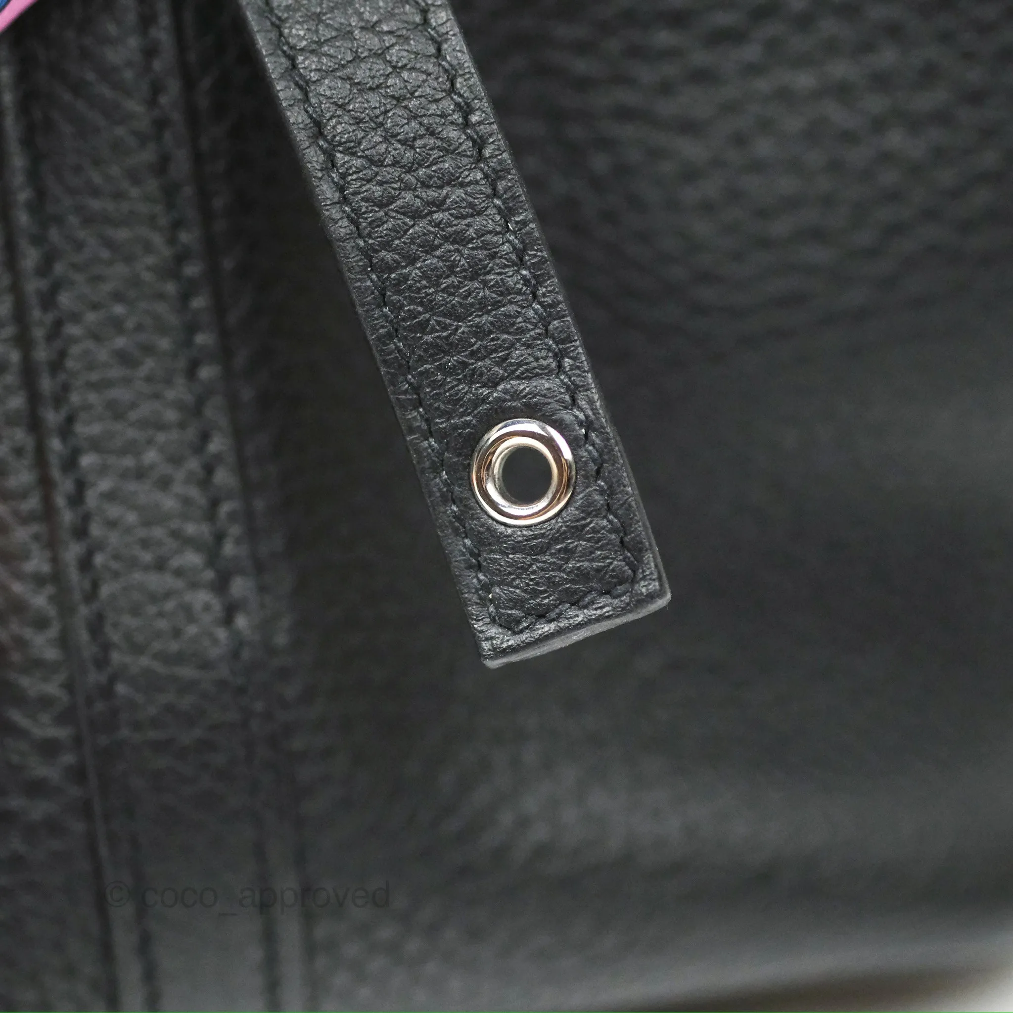 Herms Picotin 22 Black Noir 89 Clemence Palladium Hardware