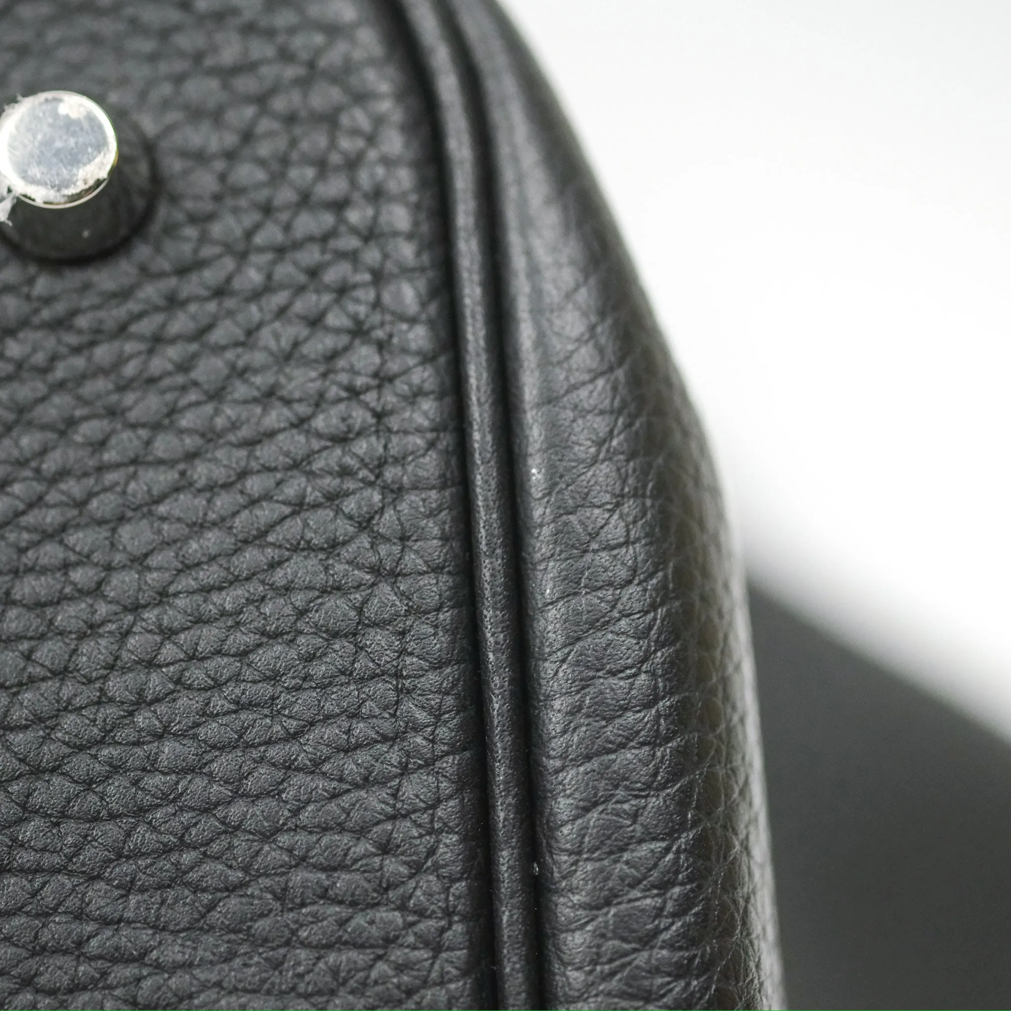 Herms Picotin 22 Black Noir 89 Clemence Palladium Hardware