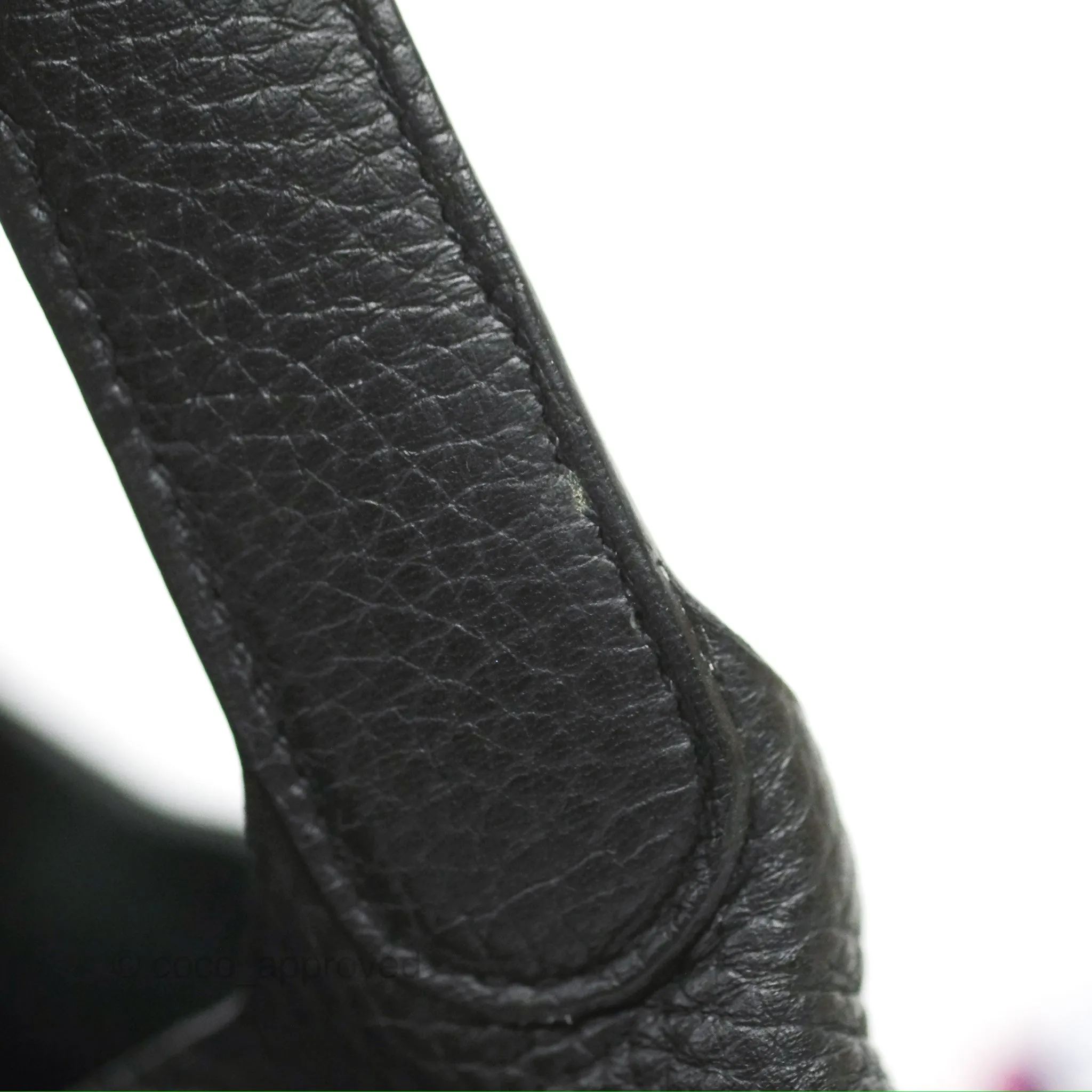 Herms Picotin 22 Black Noir 89 Clemence Palladium Hardware
