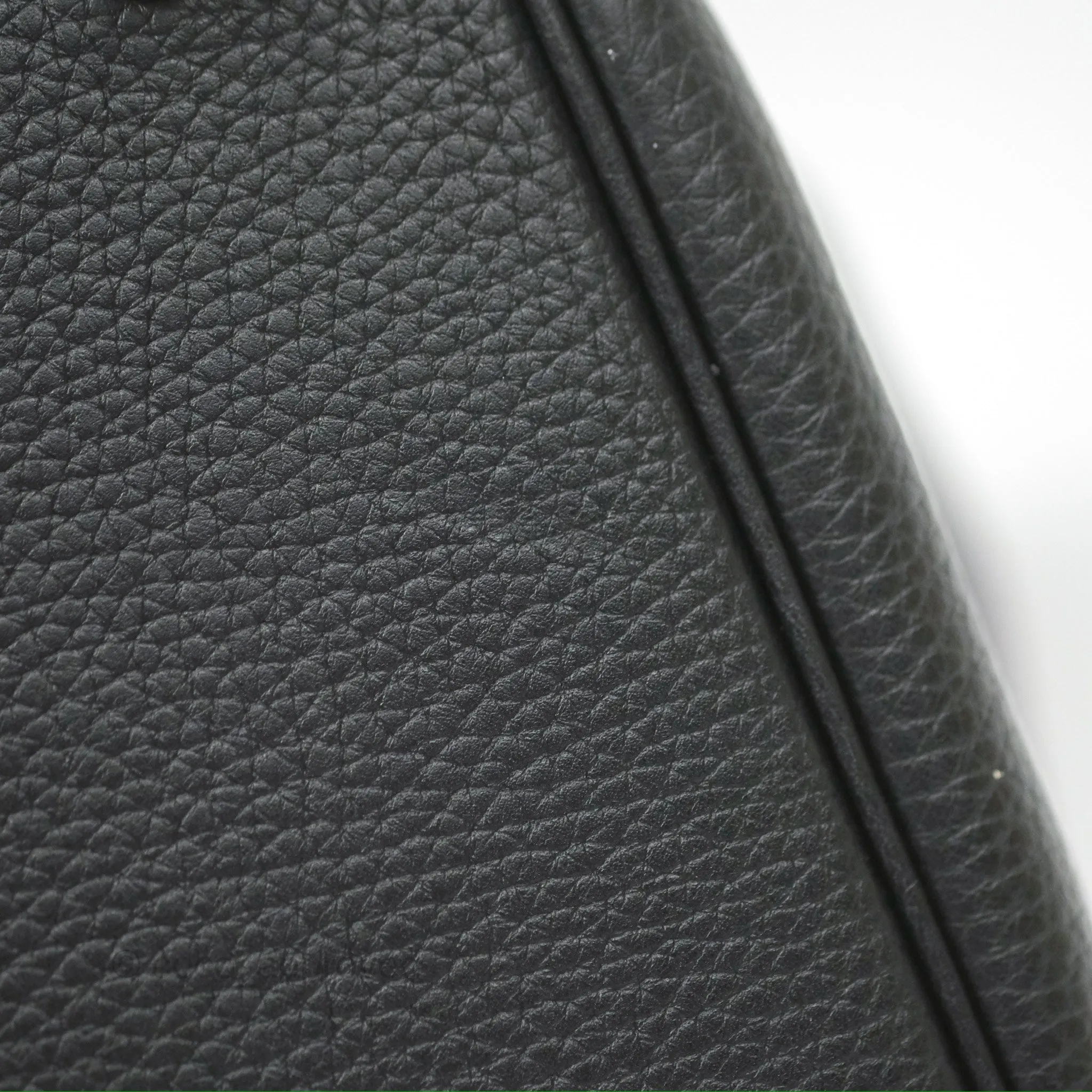 Herms Picotin 22 Black Noir 89 Clemence Palladium Hardware