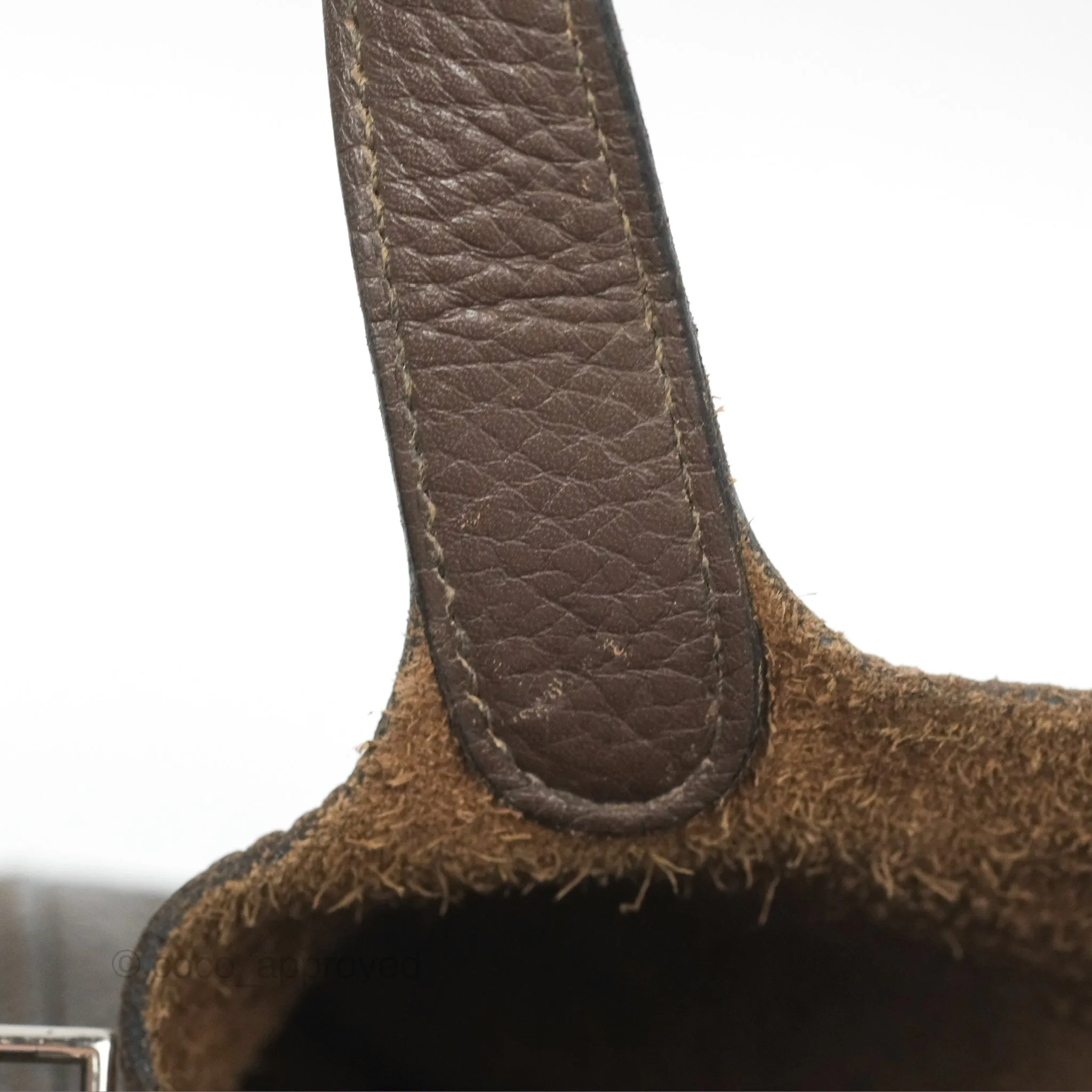 Herms Picotin Lock 18 Macassar Clemence Palladium Hardware