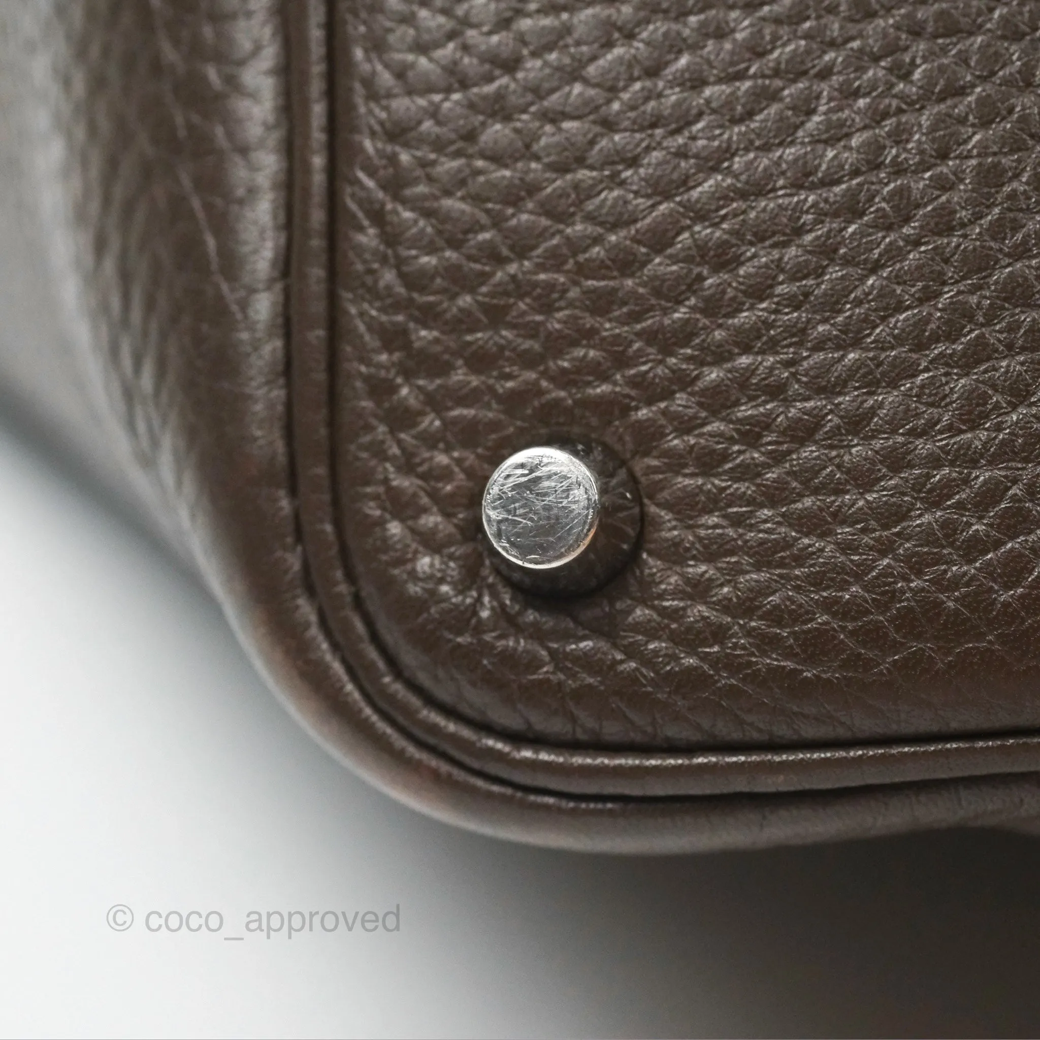 Herms Picotin Lock 18 Macassar Clemence Palladium Hardware