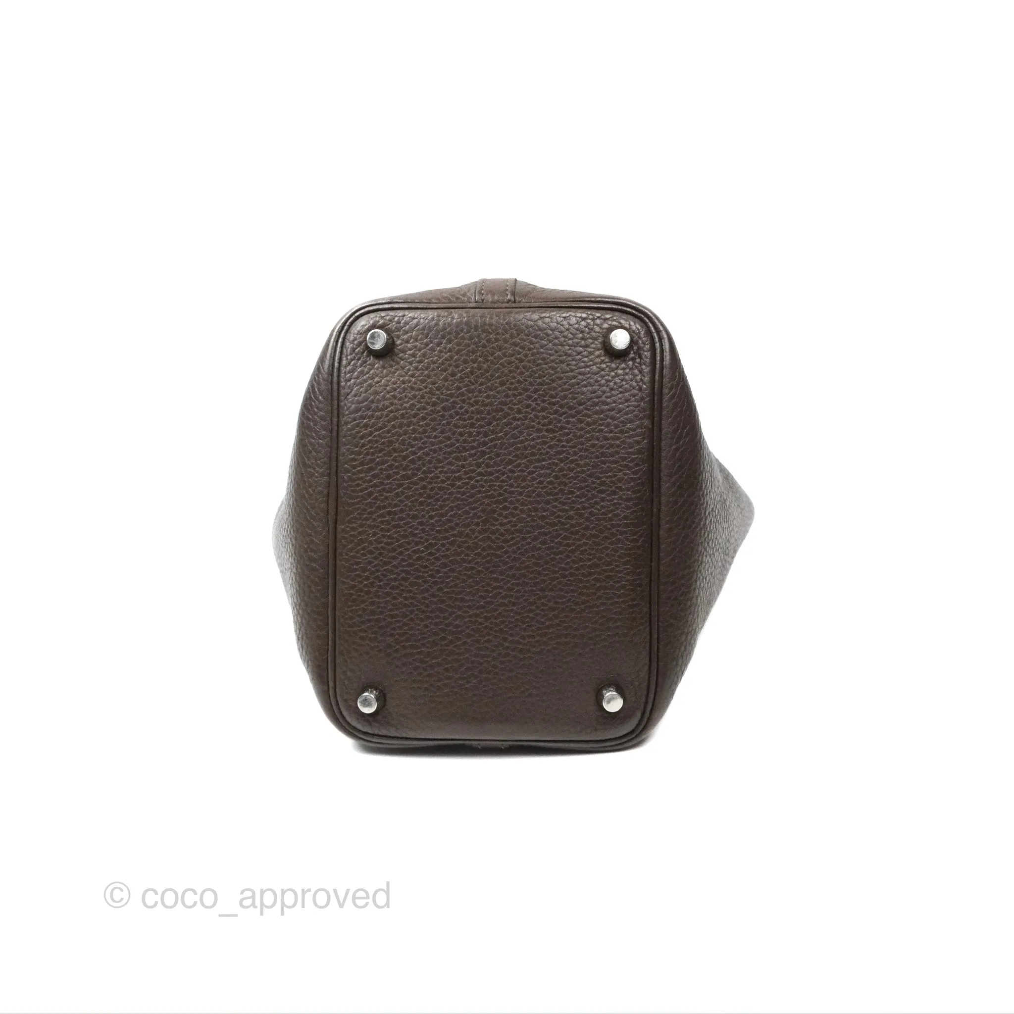 Herms Picotin Lock 18 Macassar Clemence Palladium Hardware