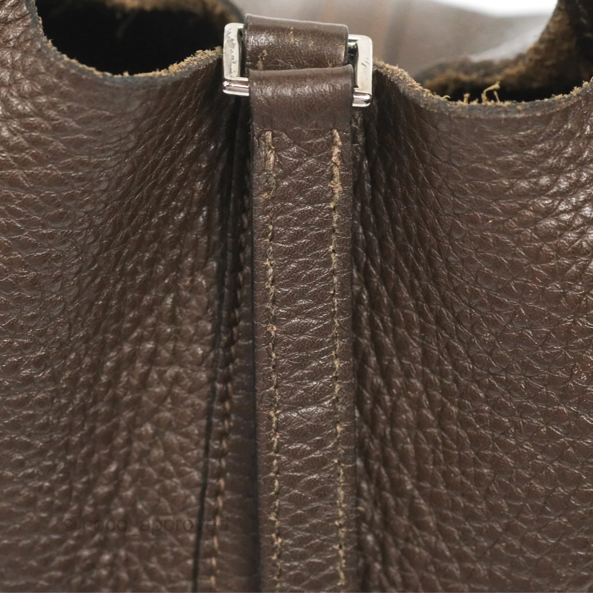 Herms Picotin Lock 18 Macassar Clemence Palladium Hardware