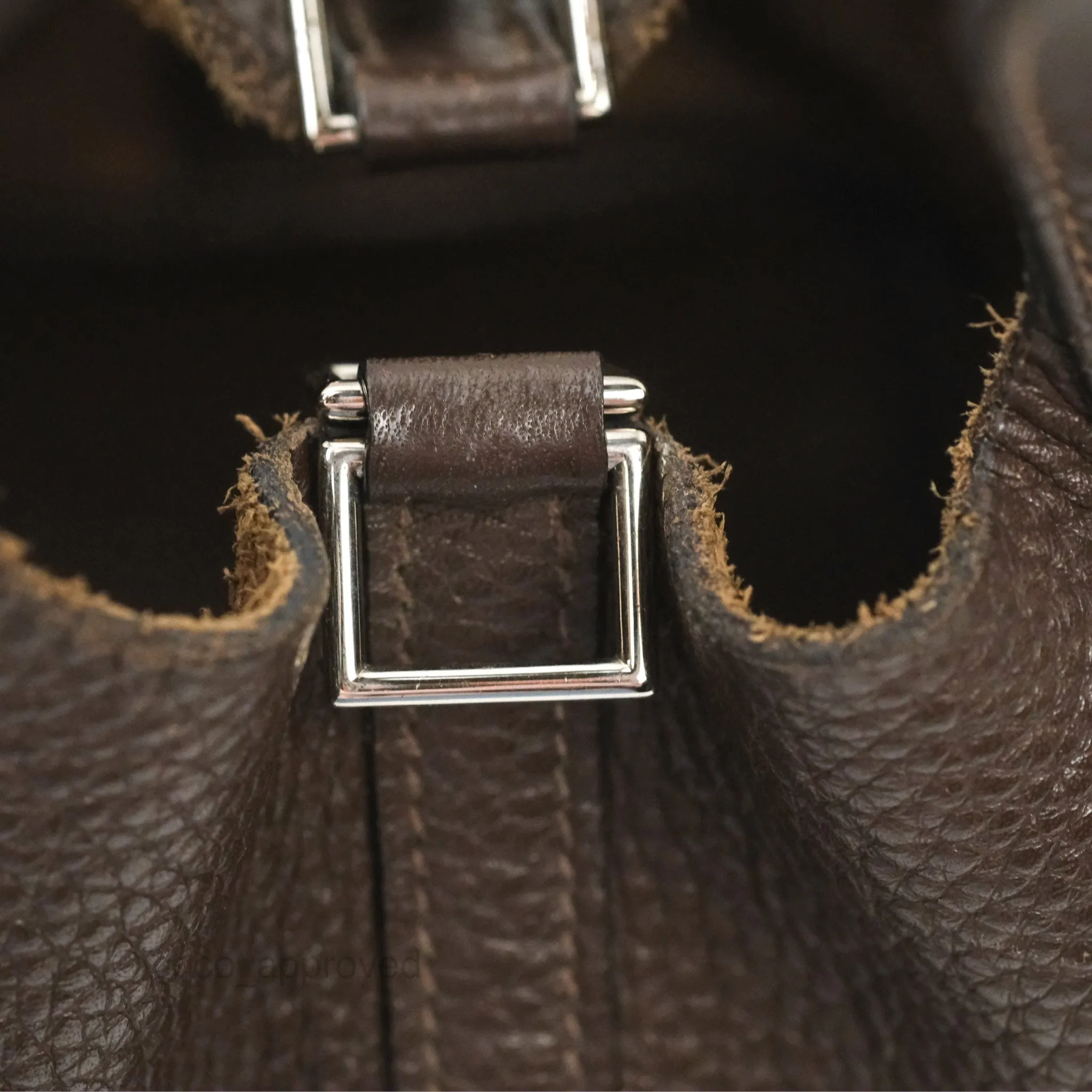 Herms Picotin Lock 18 Macassar Clemence Palladium Hardware