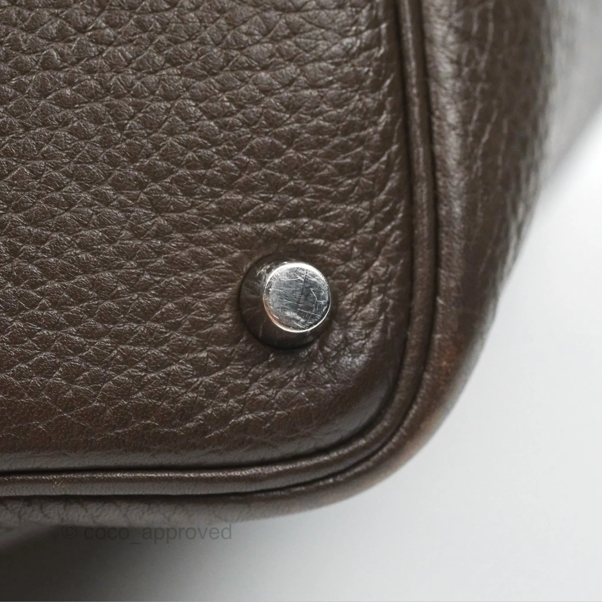 Herms Picotin Lock 18 Macassar Clemence Palladium Hardware