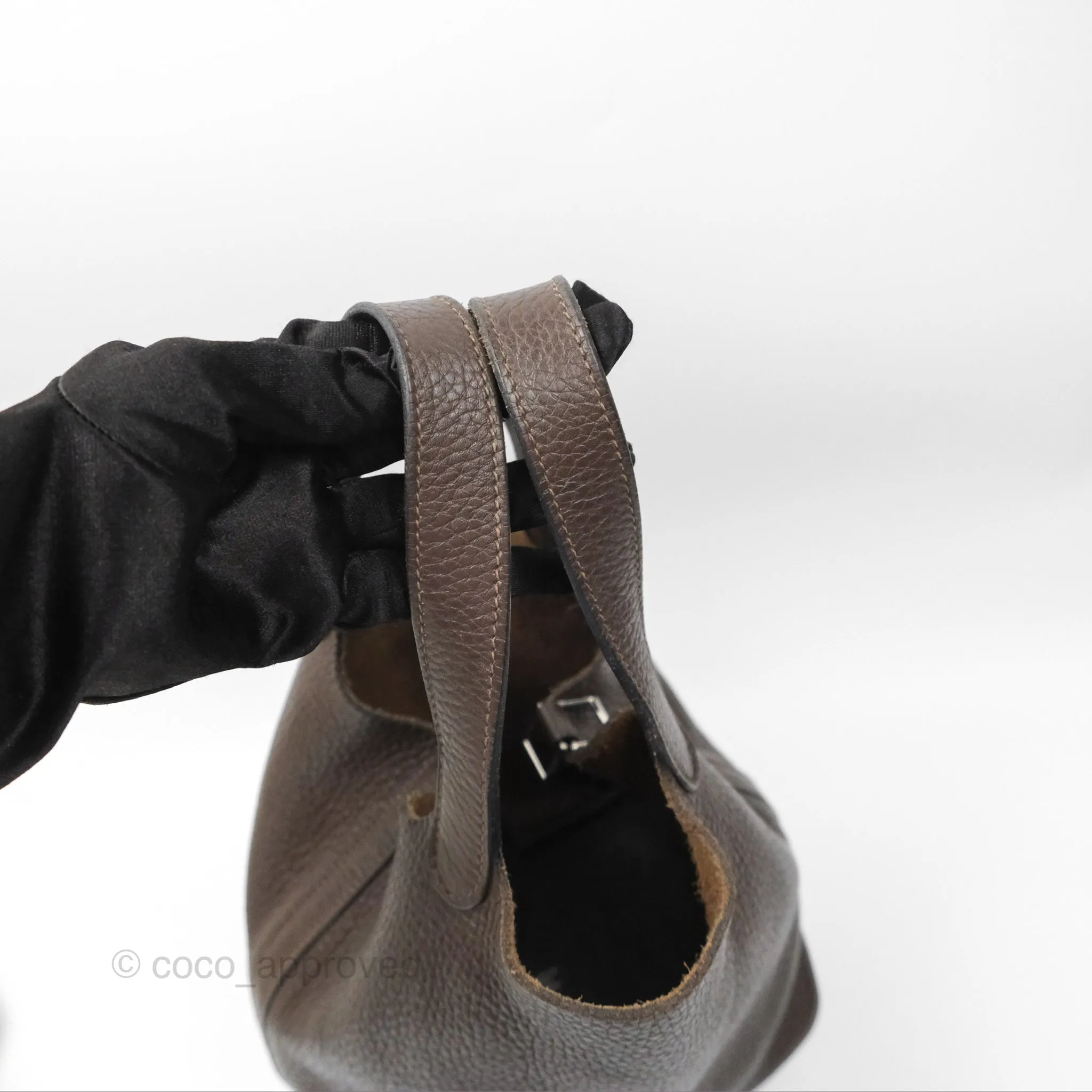 Herms Picotin Lock 18 Macassar Clemence Palladium Hardware