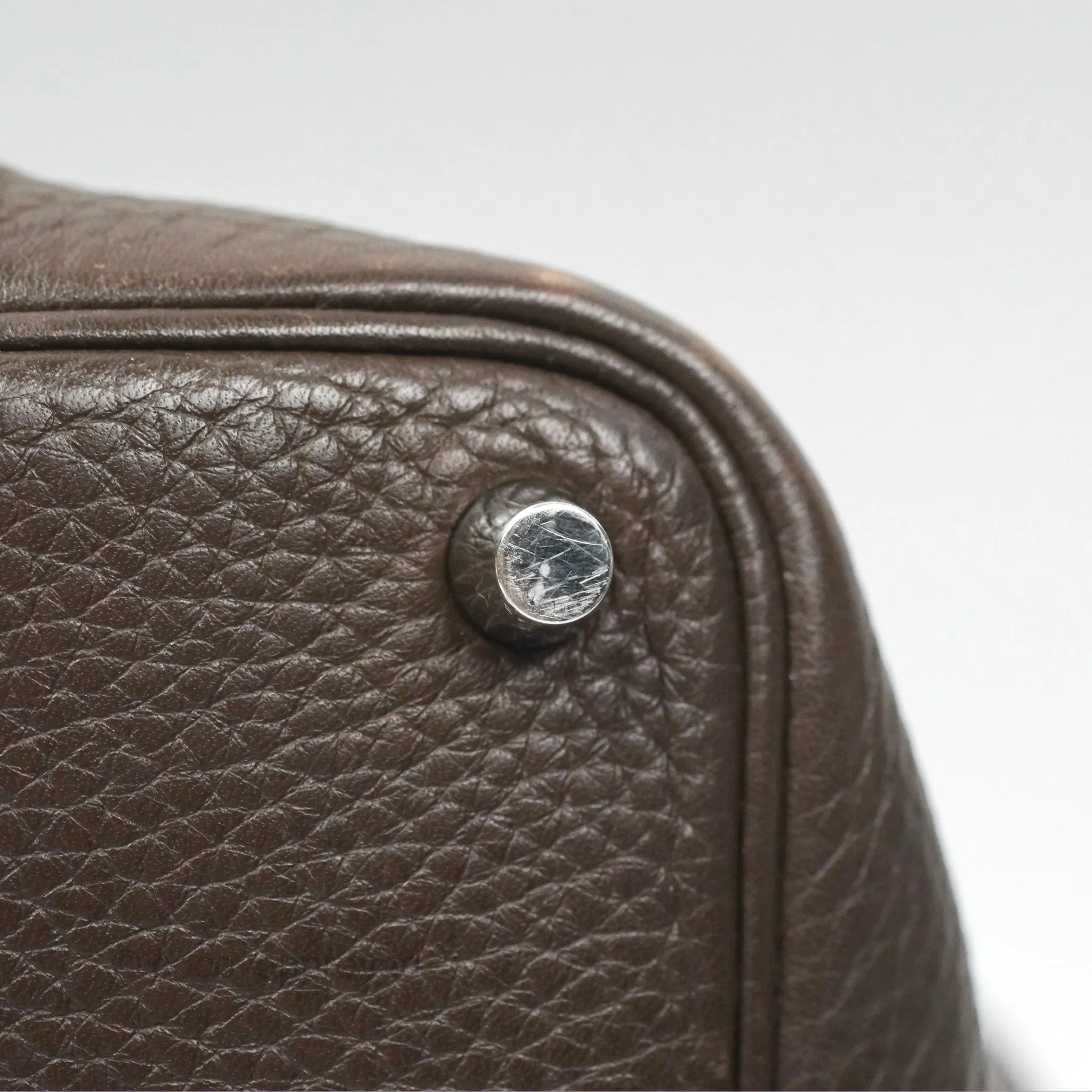 Herms Picotin Lock 18 Macassar Clemence Palladium Hardware