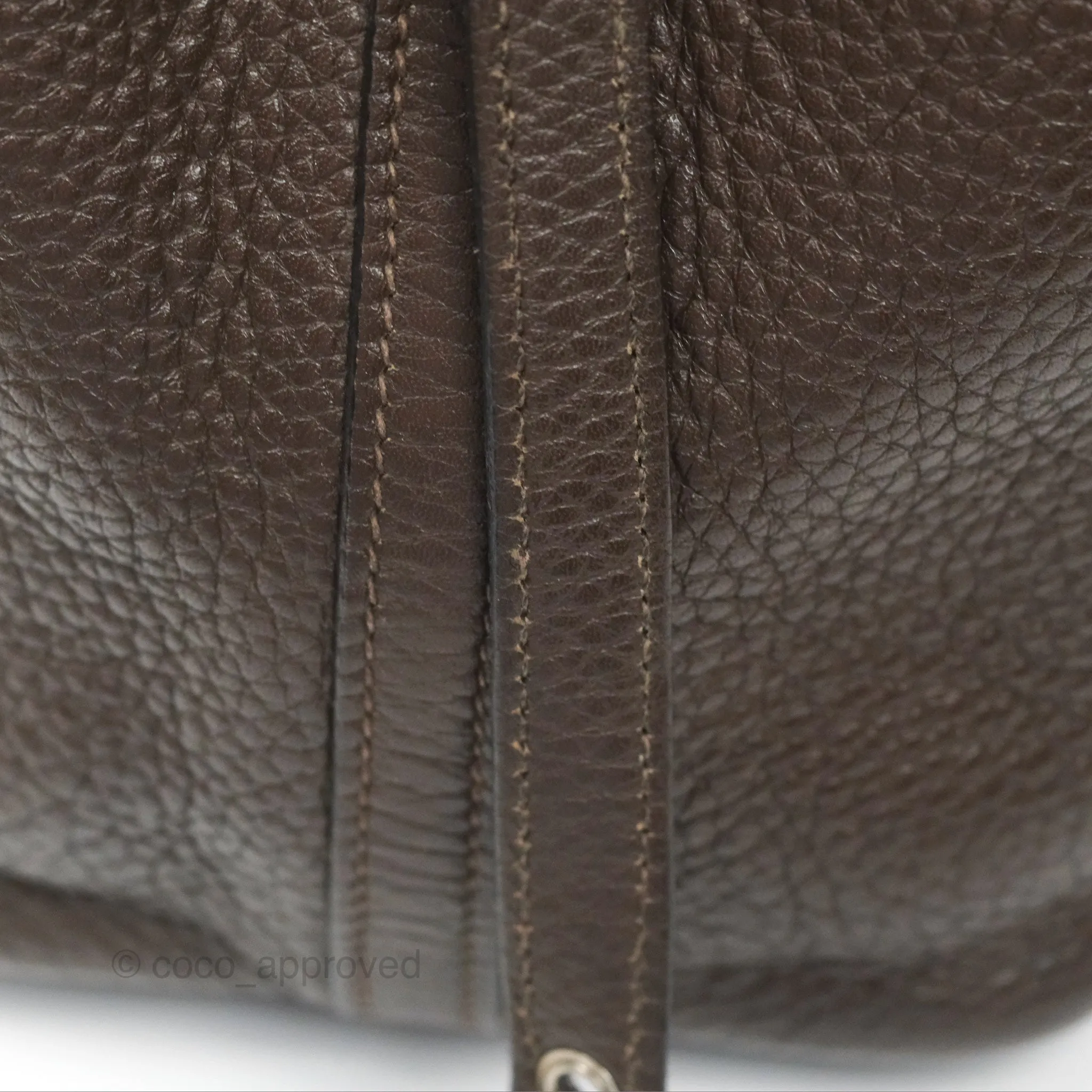 Herms Picotin Lock 18 Macassar Clemence Palladium Hardware