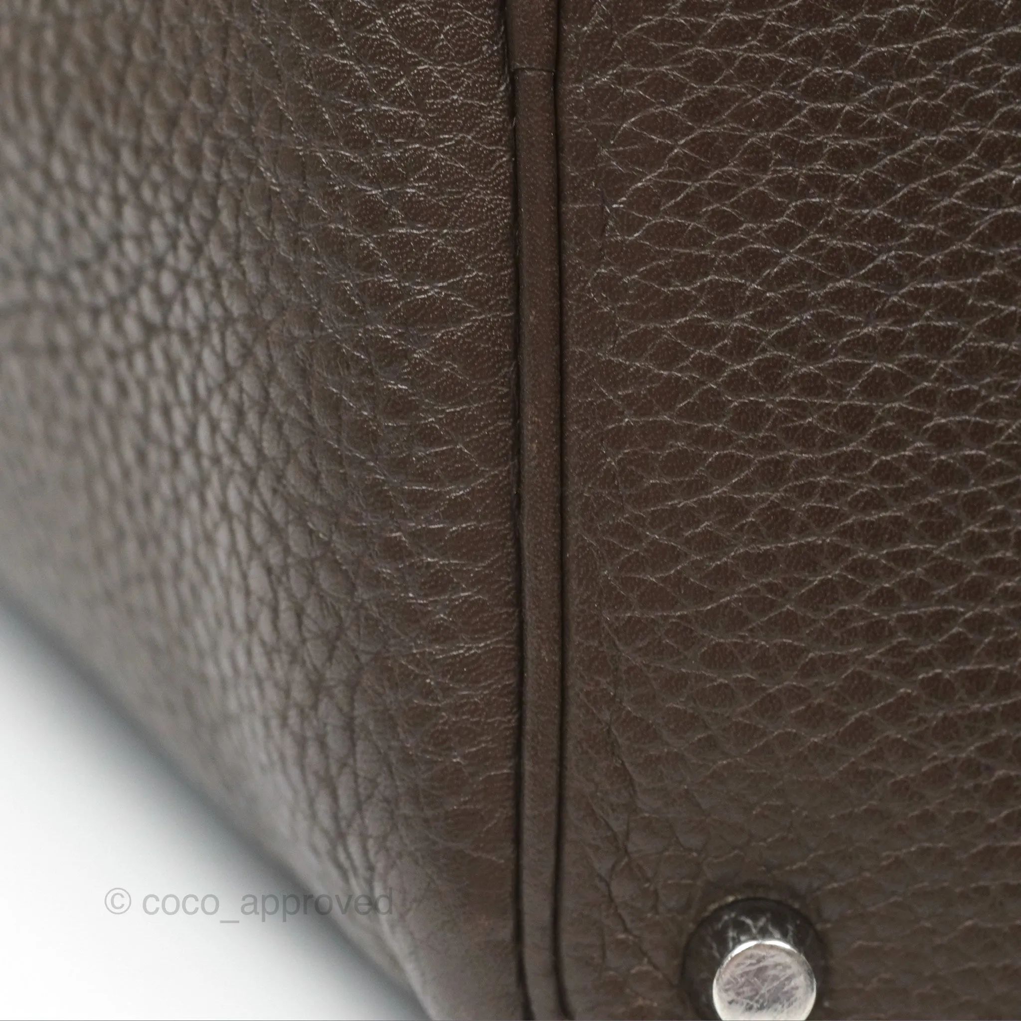 Herms Picotin Lock 18 Macassar Clemence Palladium Hardware