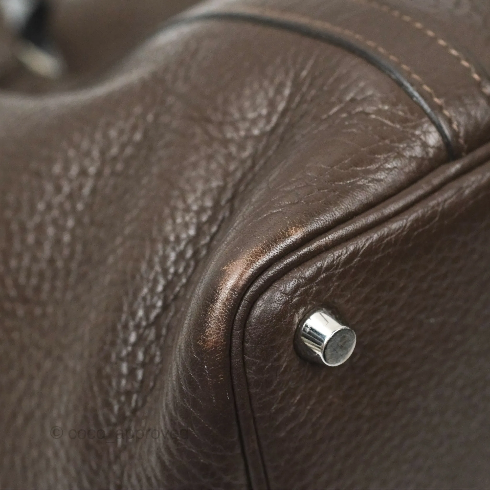 Herms Picotin Lock 18 Macassar Clemence Palladium Hardware
