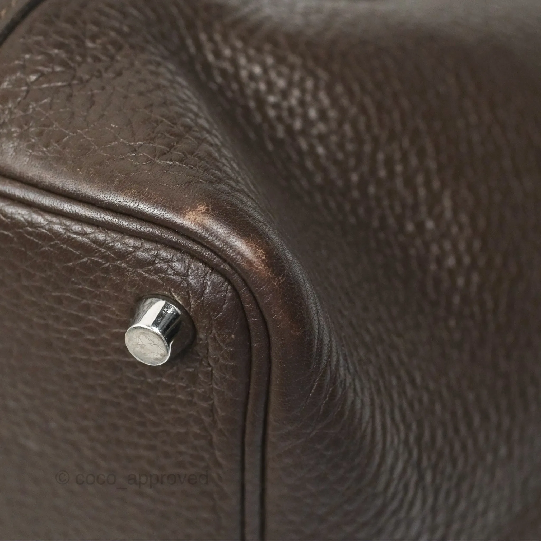 Herms Picotin Lock 18 Macassar Clemence Palladium Hardware