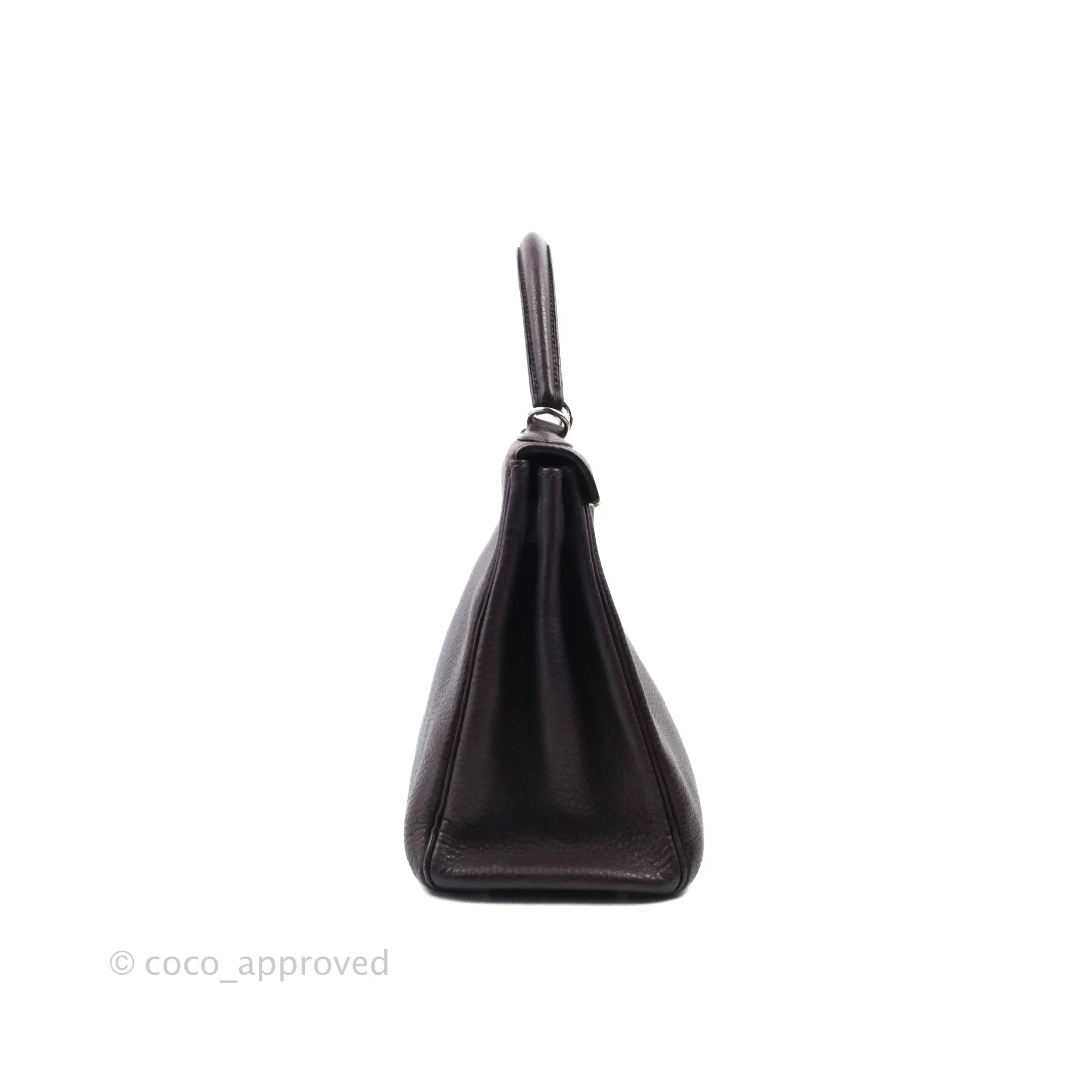 Herms Retourne Kelly 28 Raisin TPM Palladium Hardware