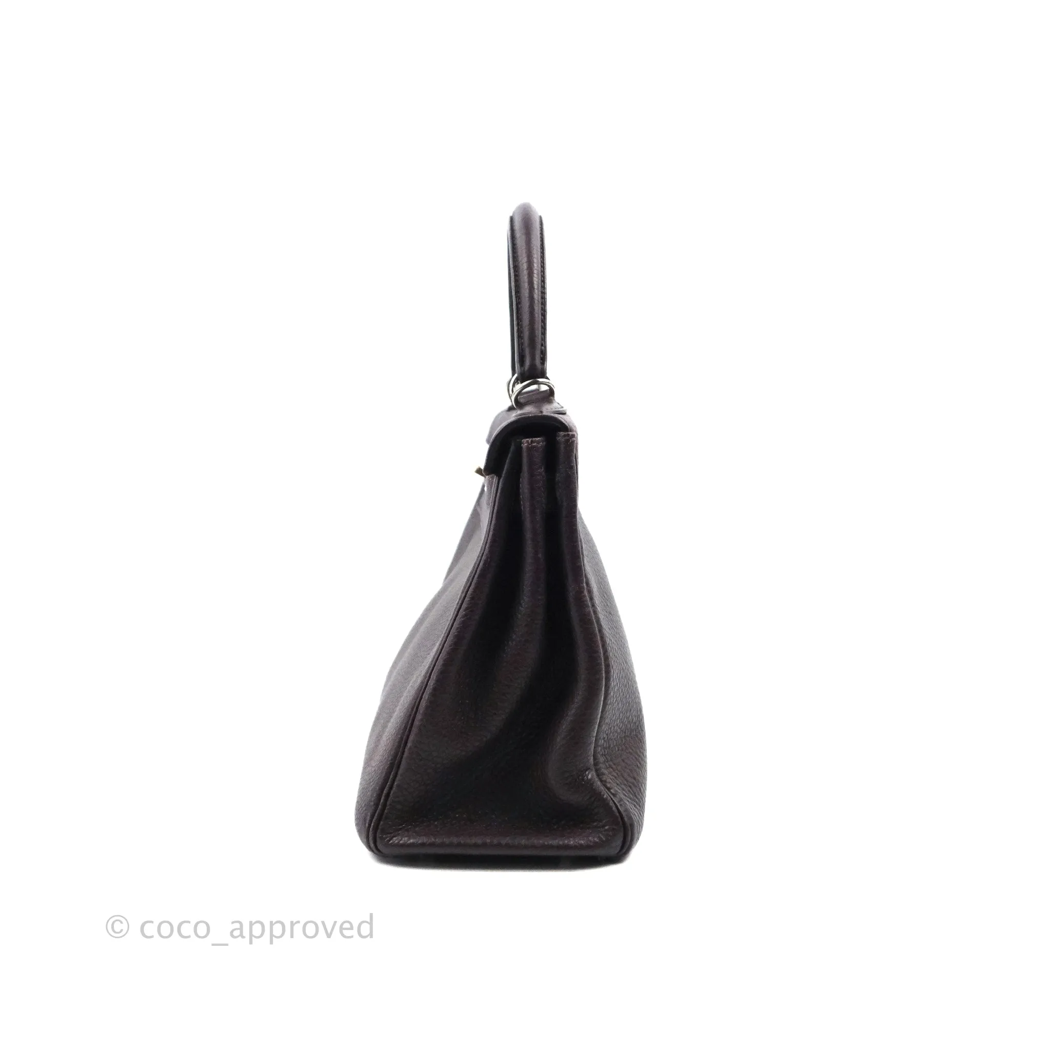 Herms Retourne Kelly 28 Raisin TPM Palladium Hardware