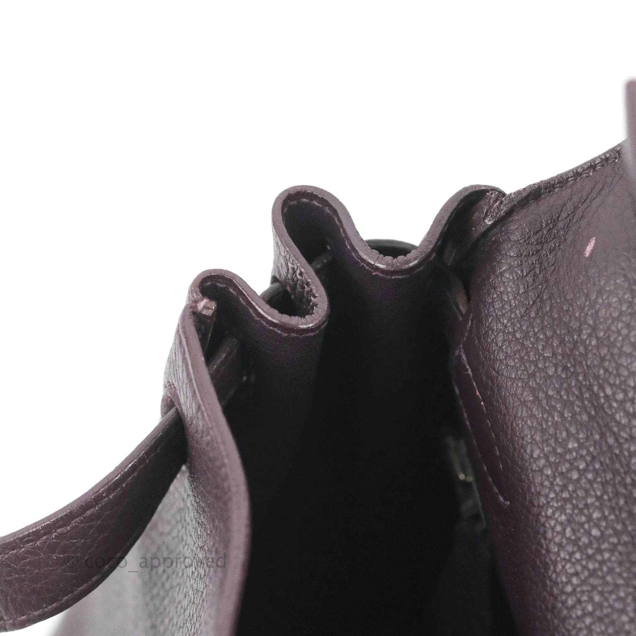 Herms Retourne Kelly 28 Raisin TPM Palladium Hardware