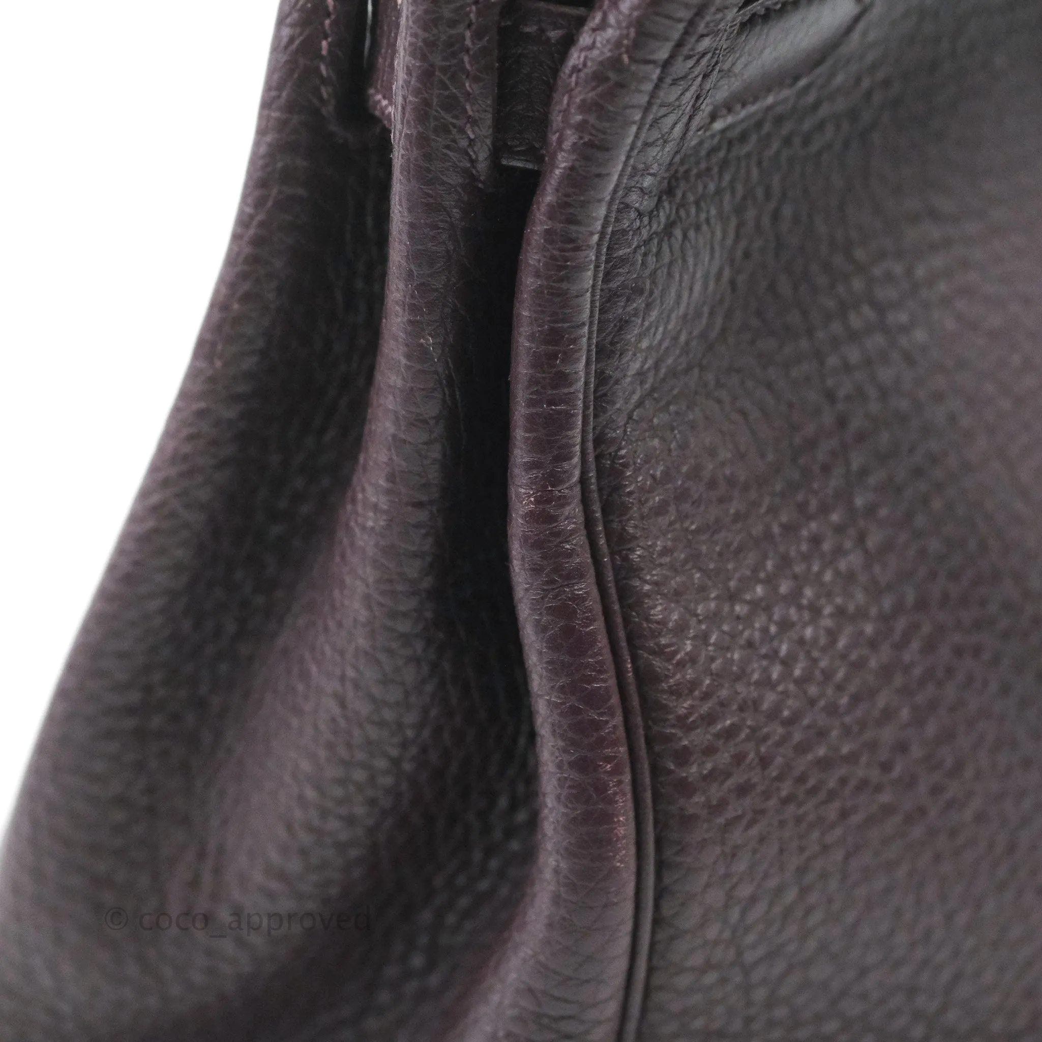 Herms Retourne Kelly 28 Raisin TPM Palladium Hardware
