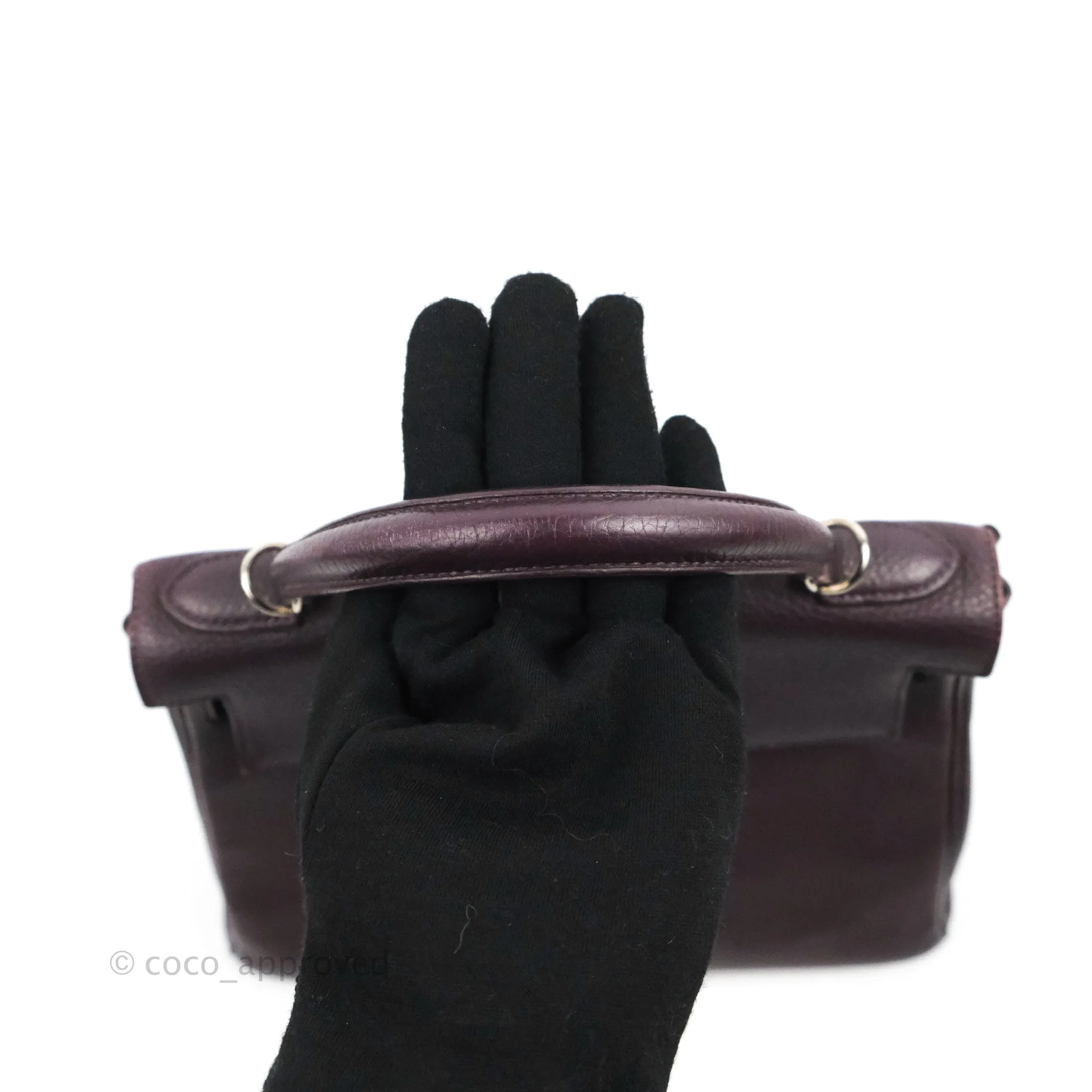 Herms Retourne Kelly 28 Raisin TPM Palladium Hardware