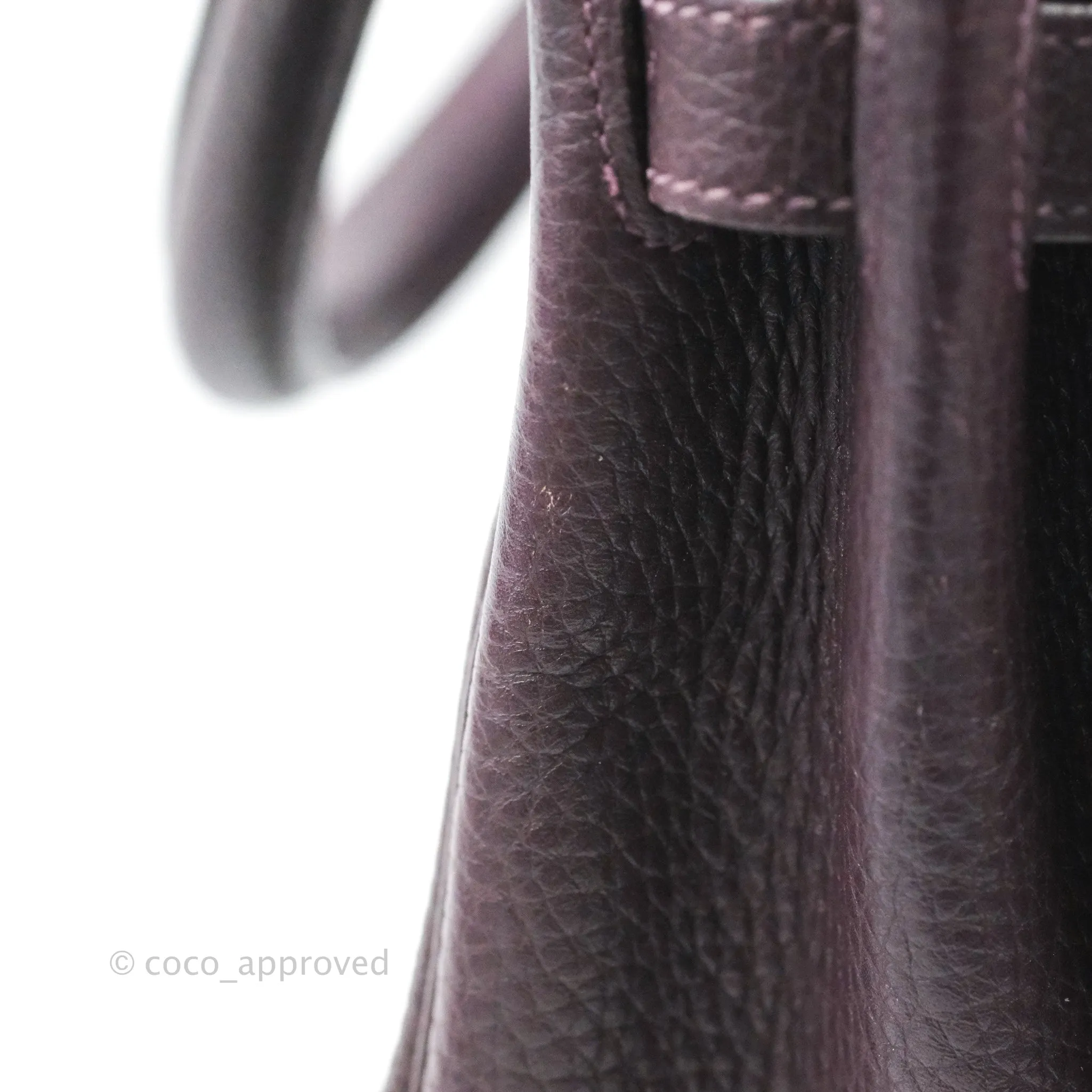 Herms Retourne Kelly 28 Raisin TPM Palladium Hardware