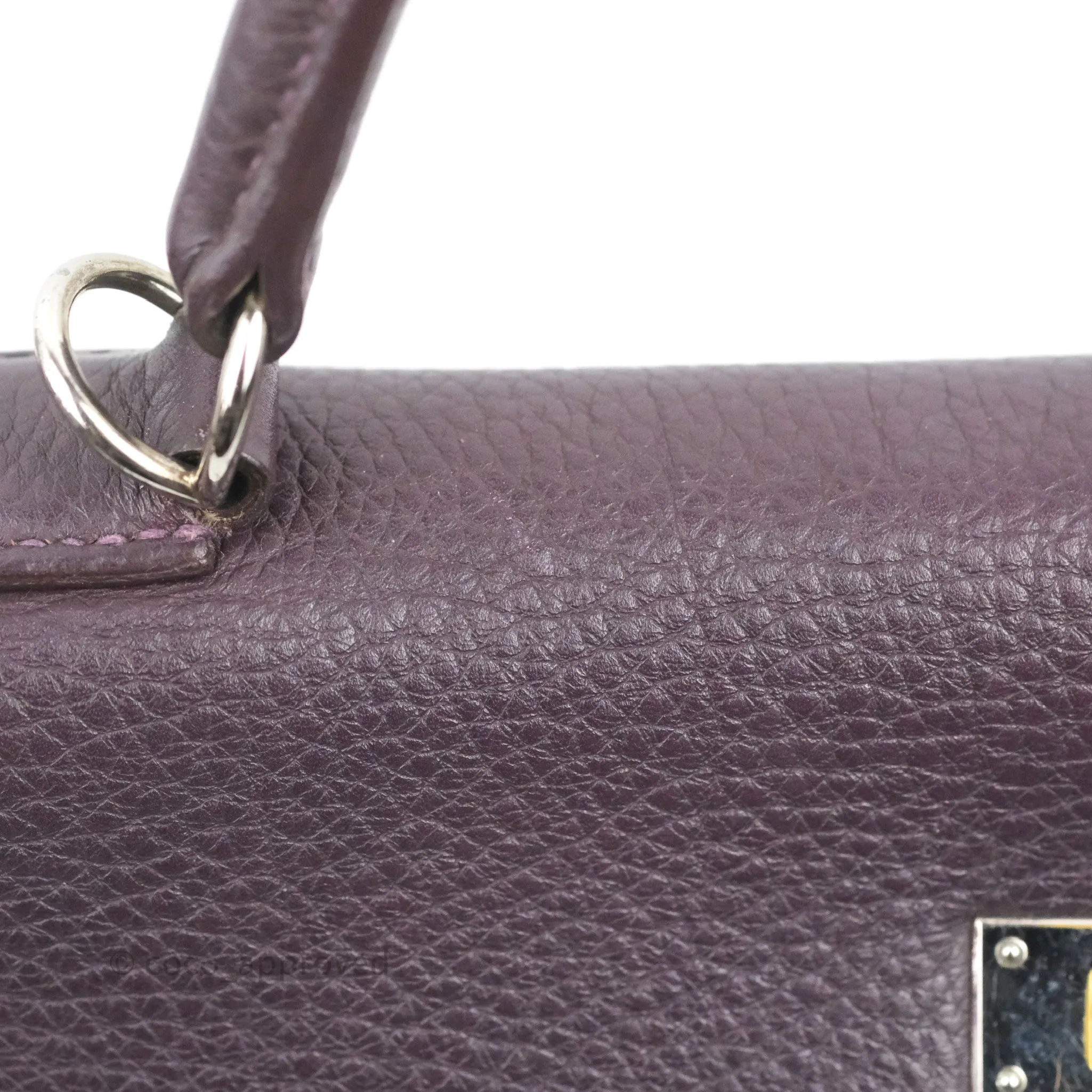 Herms Retourne Kelly 28 Raisin TPM Palladium Hardware