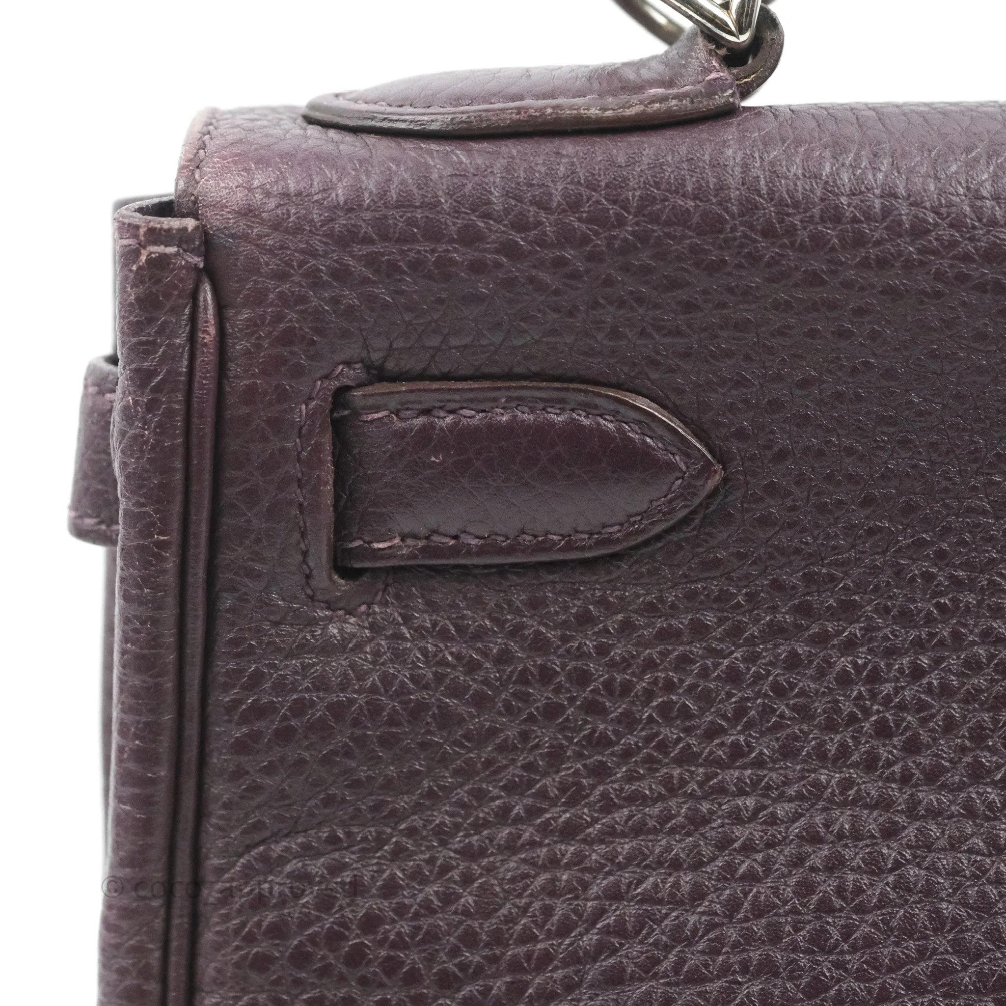 Herms Retourne Kelly 28 Raisin TPM Palladium Hardware